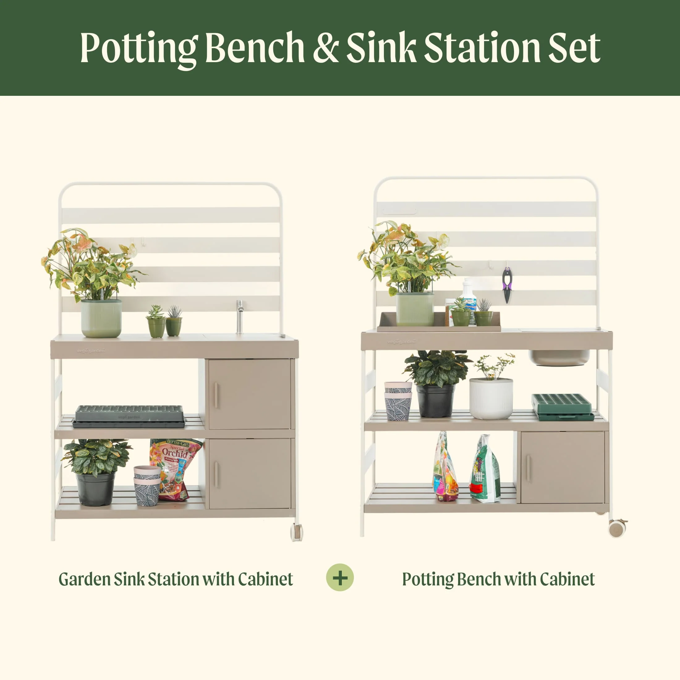 Potting Bench & Sink Station Set - Image 3