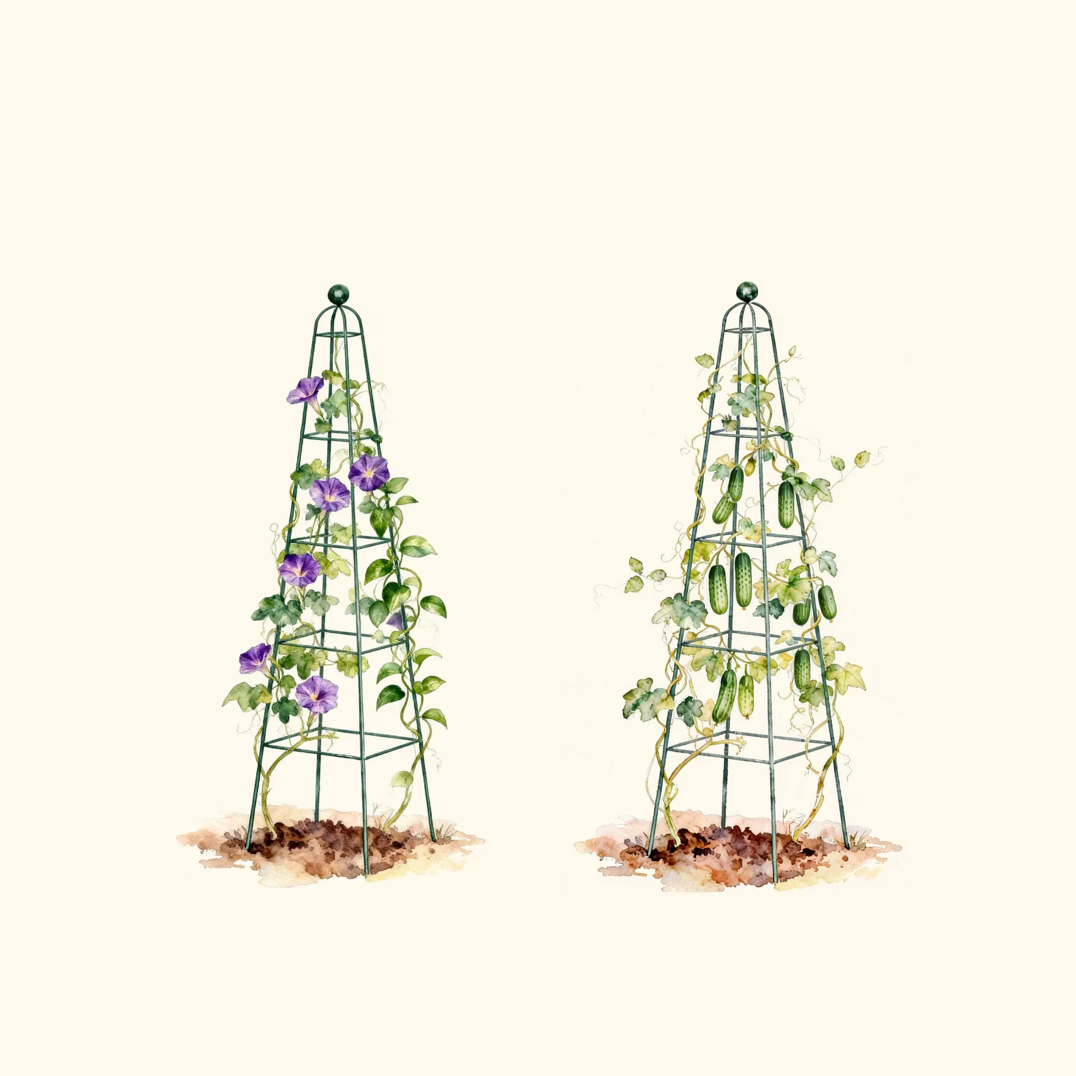 Pyramid Obelisk Garden Trellis - 6.5 ft - Image 4