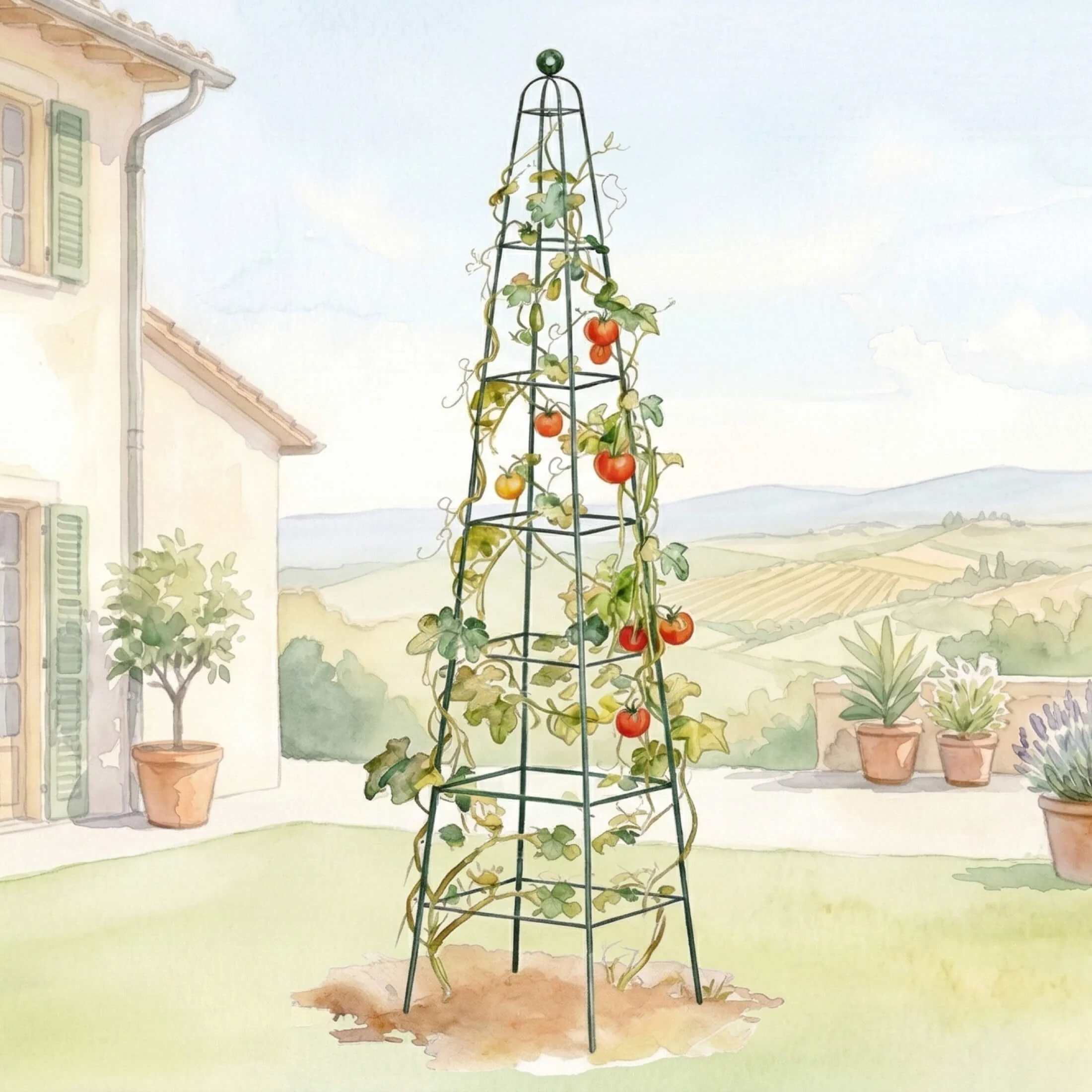 Pyramid Obelisk Garden Trellis - 9 ft - Image 3