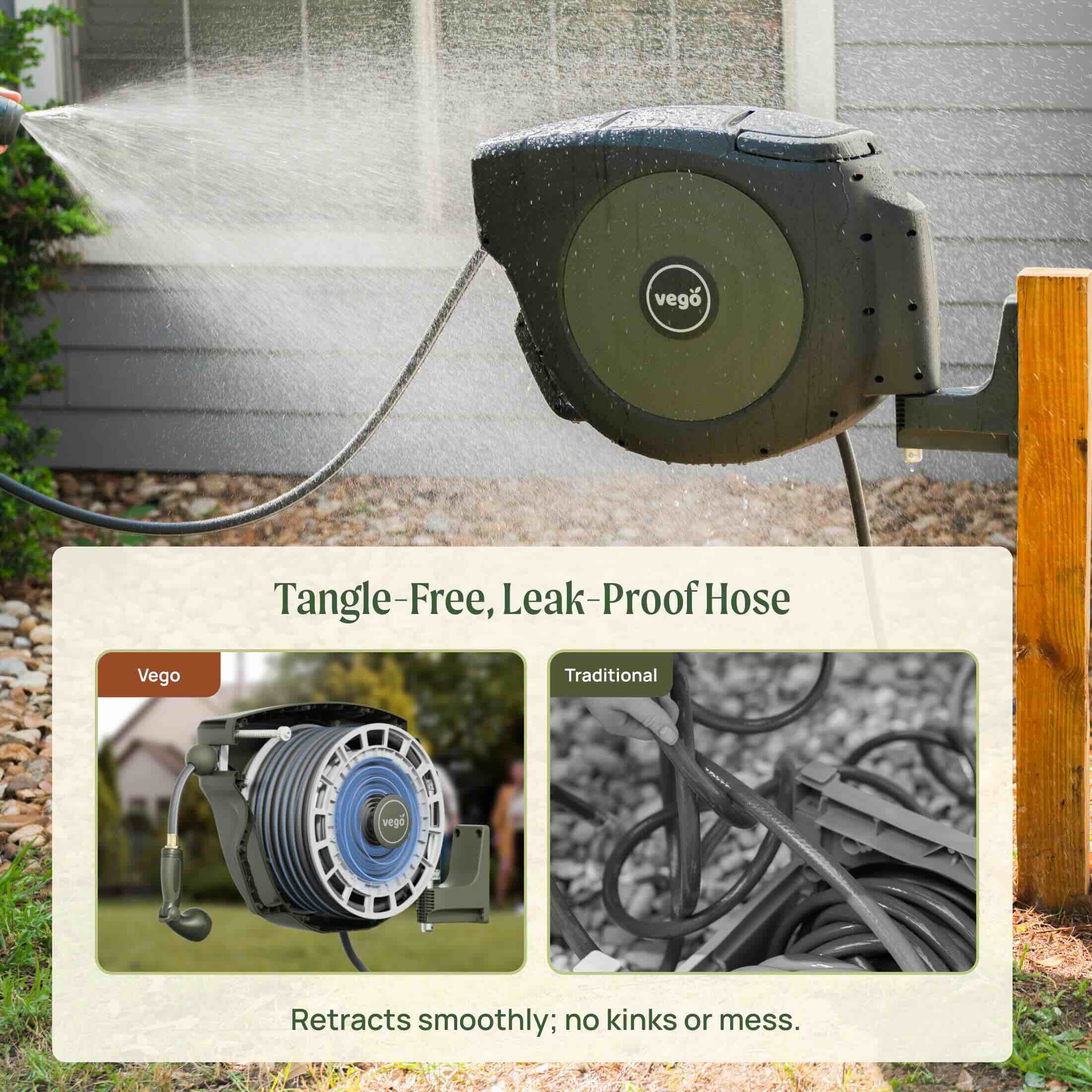 Vego Hi-Flow Retractable Hose Reel Set - Image 8