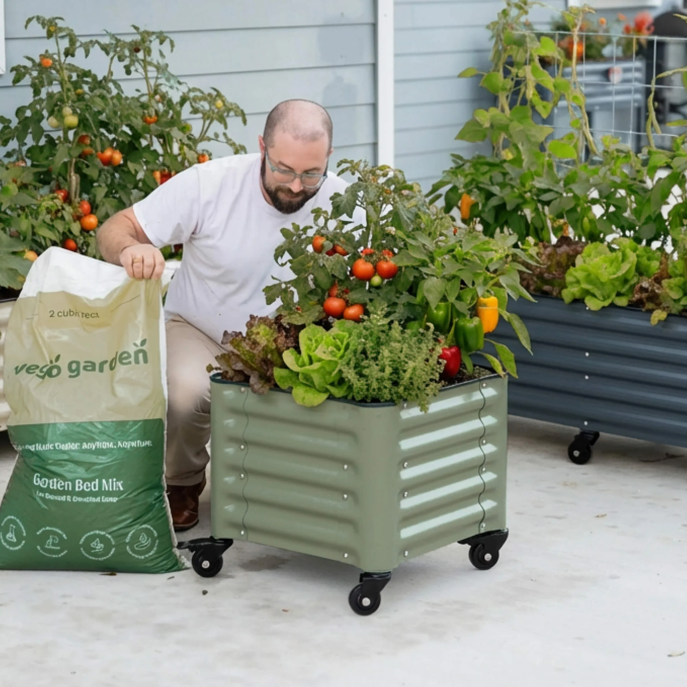 Classic Rolling Cube Planter - 1.75' x 1.75' - Image 12