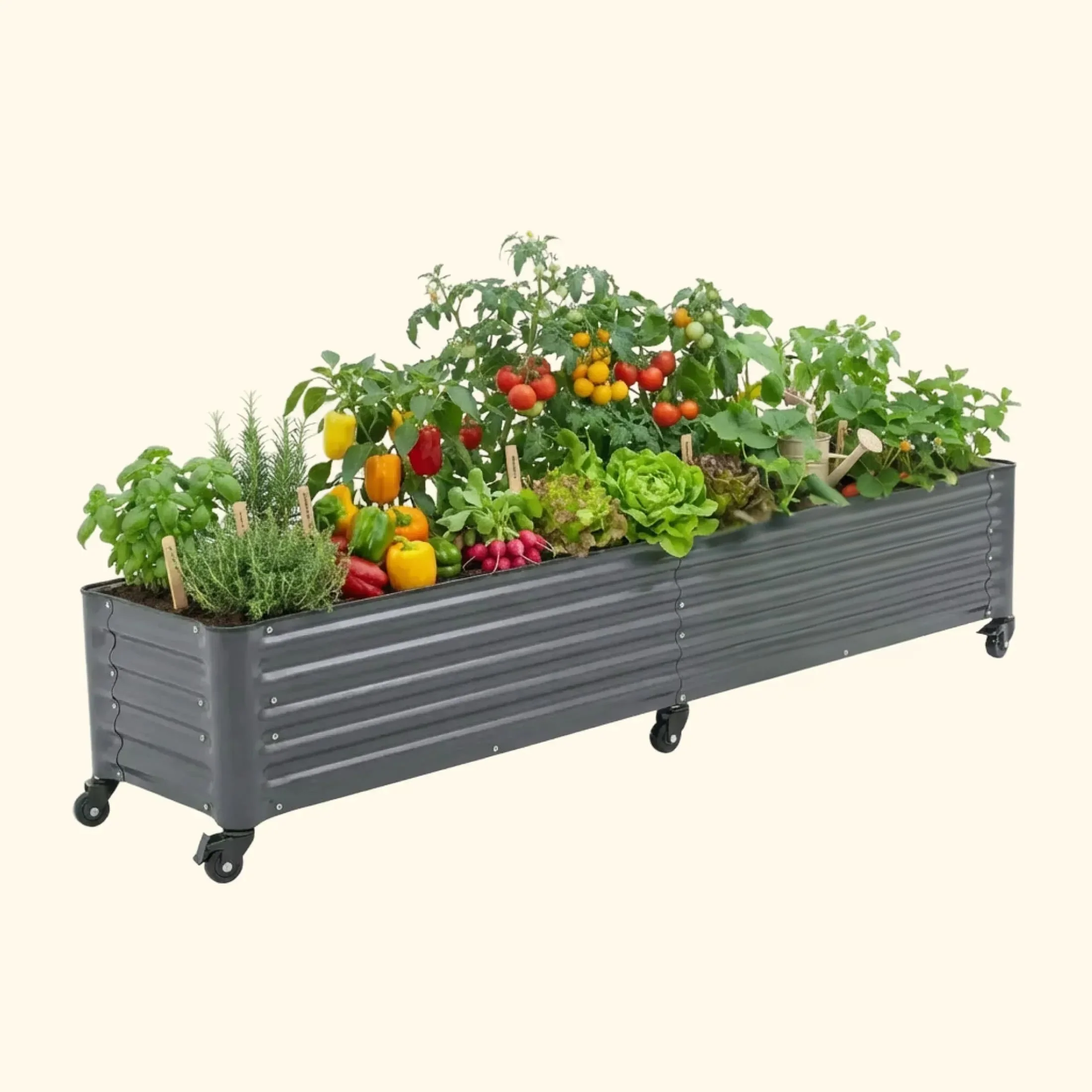 Classic Rolling Garden Bed - 1.75' x 8' - Image 2