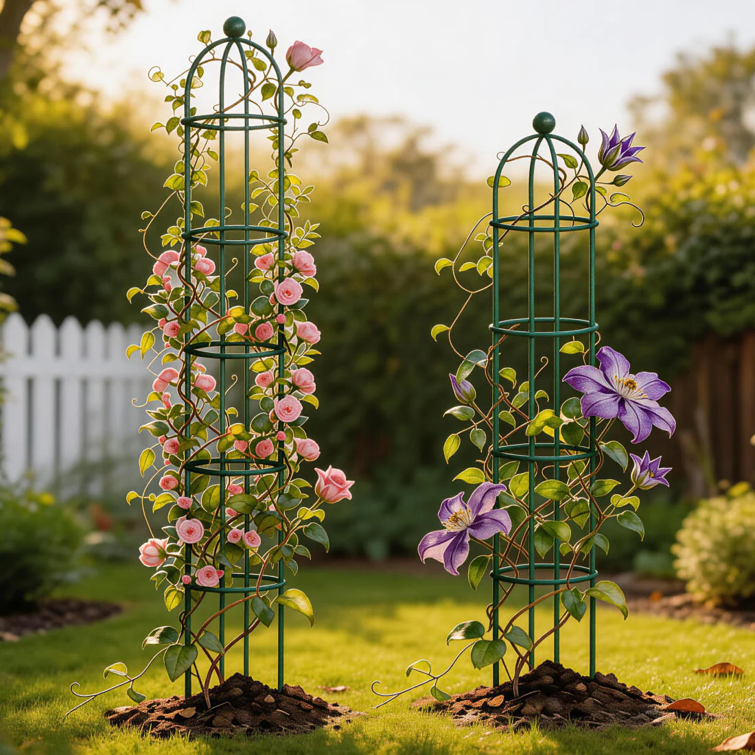 Round Obelisk Garden Trellis - 6.4 ft - Image 4