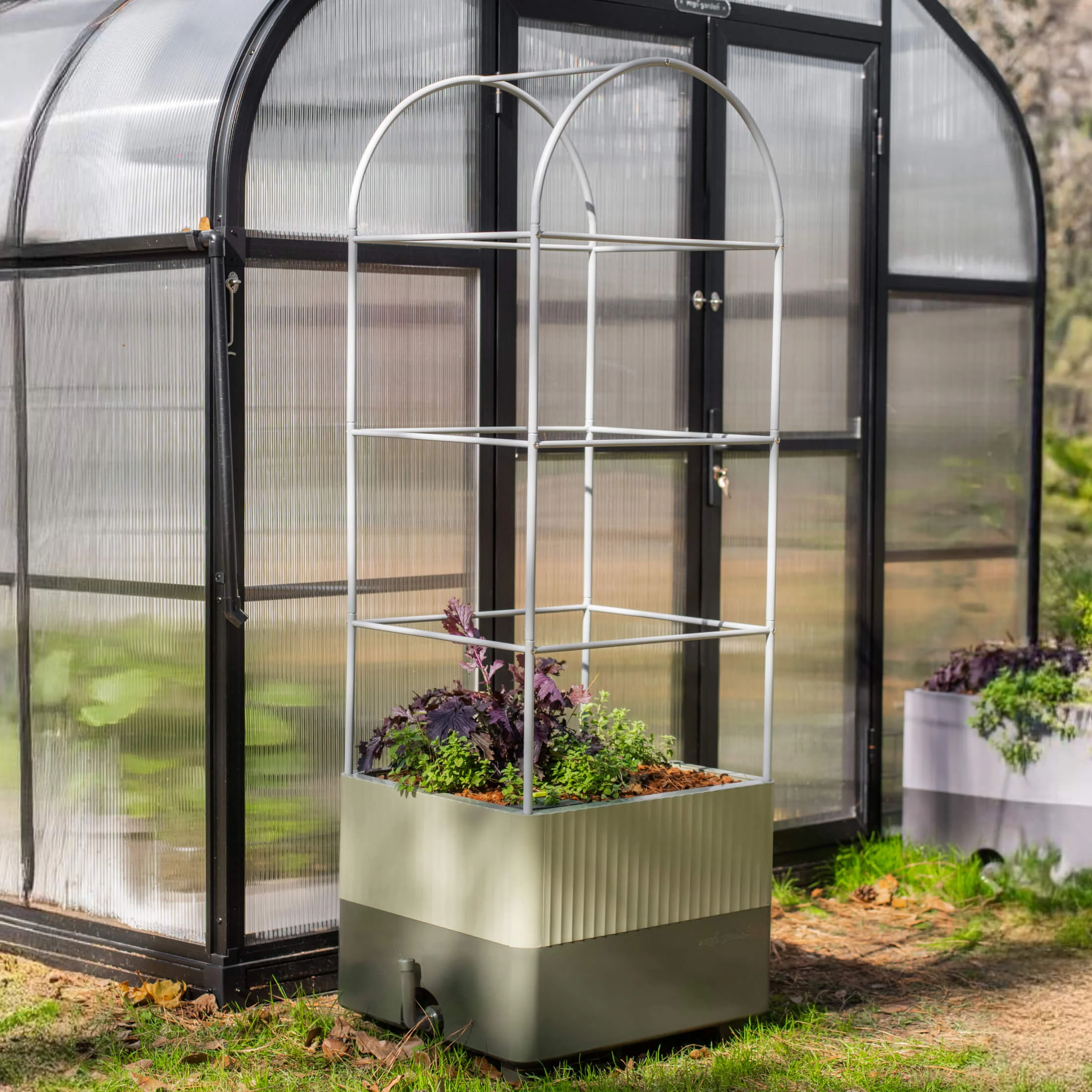 EZCube Self-Watering Planter 21" x 24" + Cage & Cover Bundle - Image 5