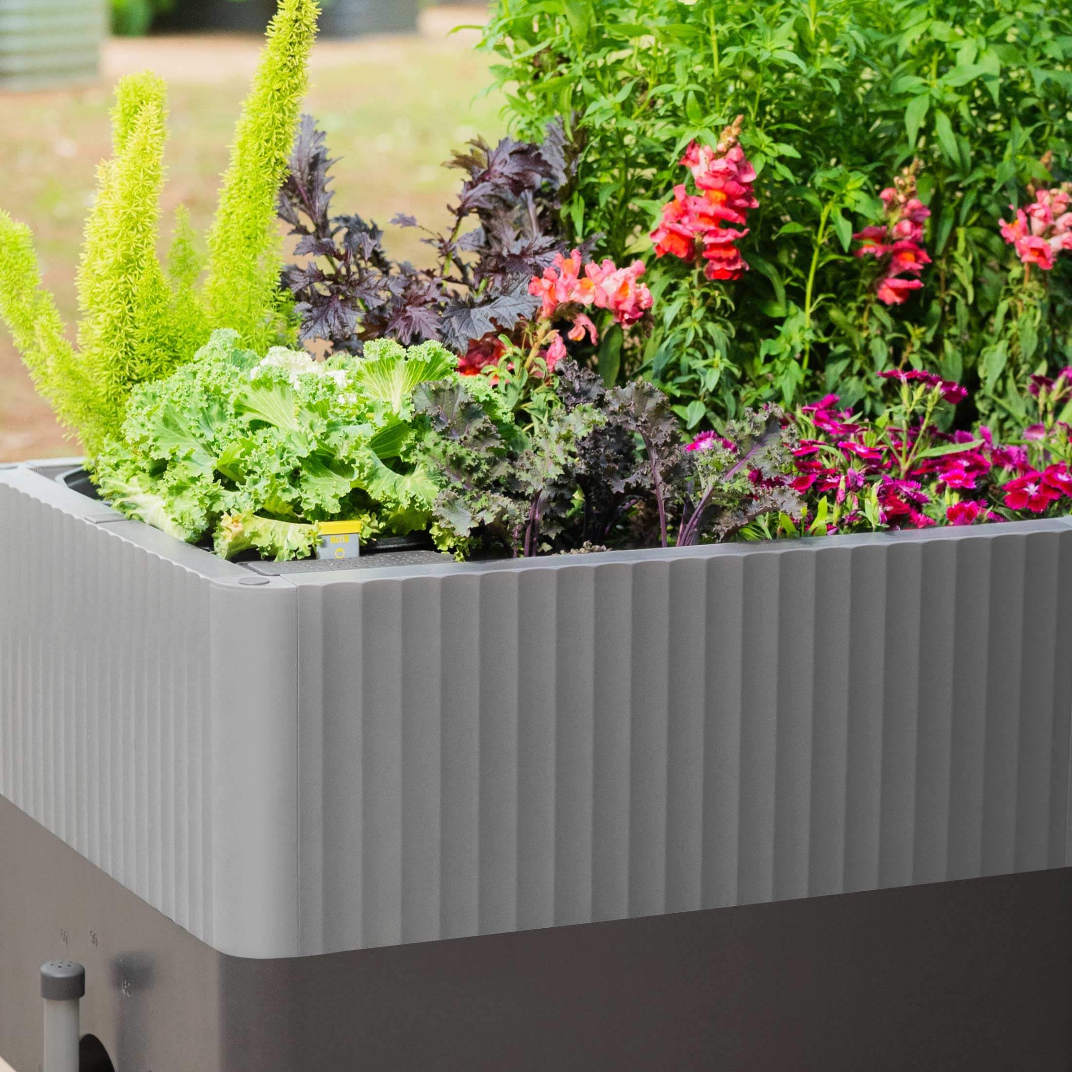 EZCube Self-Watering Planter 21" x 48" Elevated - Fog Gray - Image 11