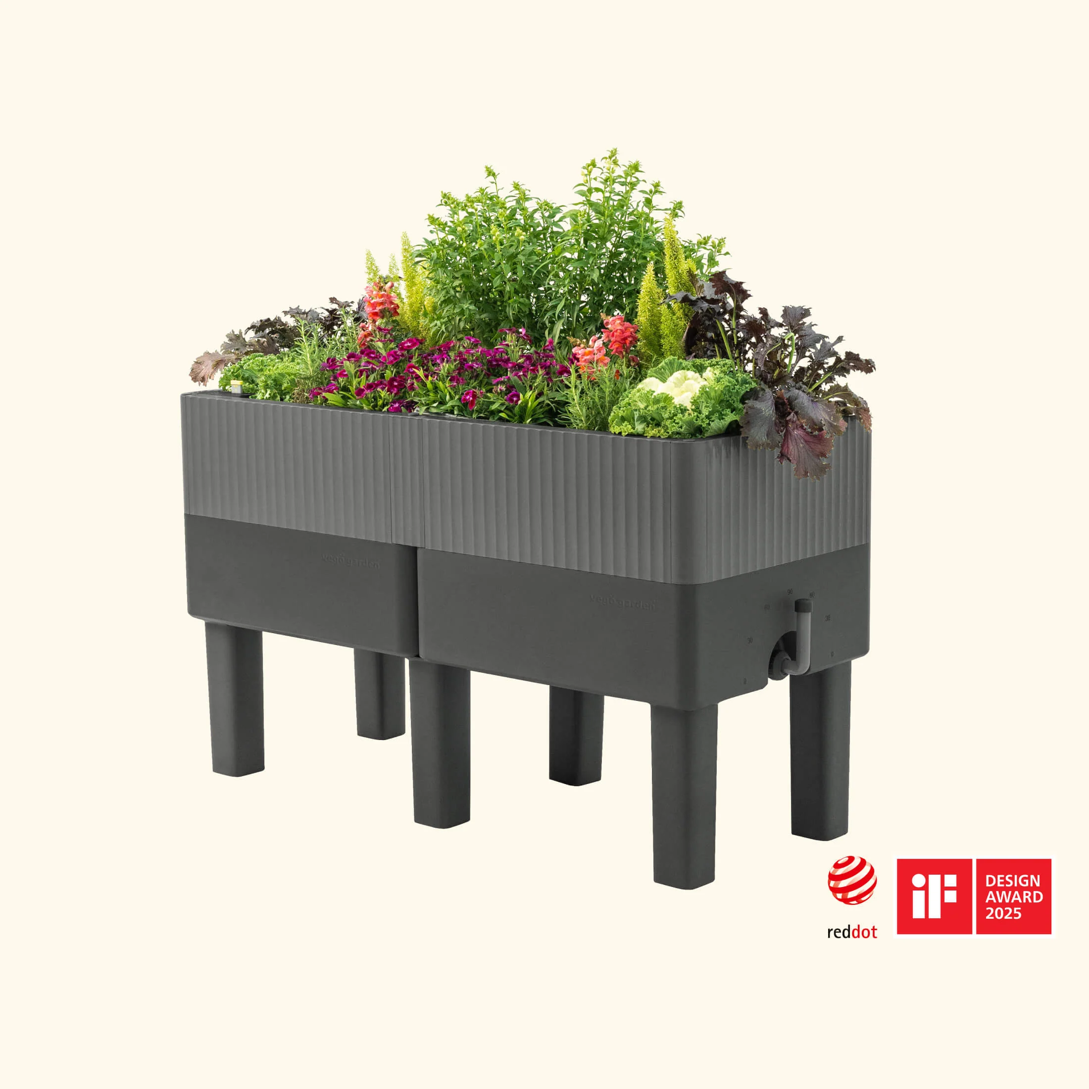 EZCube Self-Watering Planter 21" x 48" Elevated - Fog Gray - Image 12