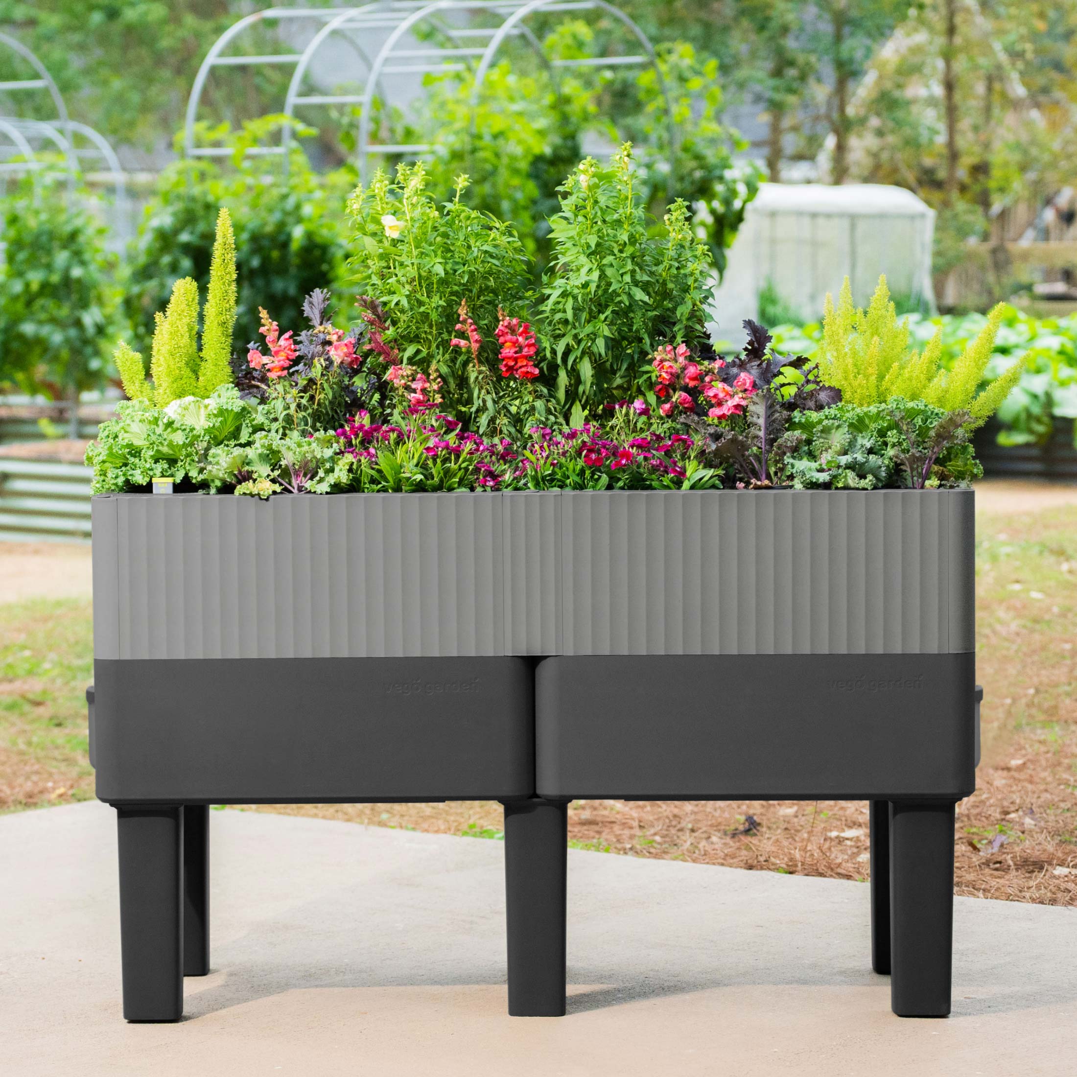 EZCube Self-Watering Planter 21" x 48" Elevated - Fog Gray - Image 13