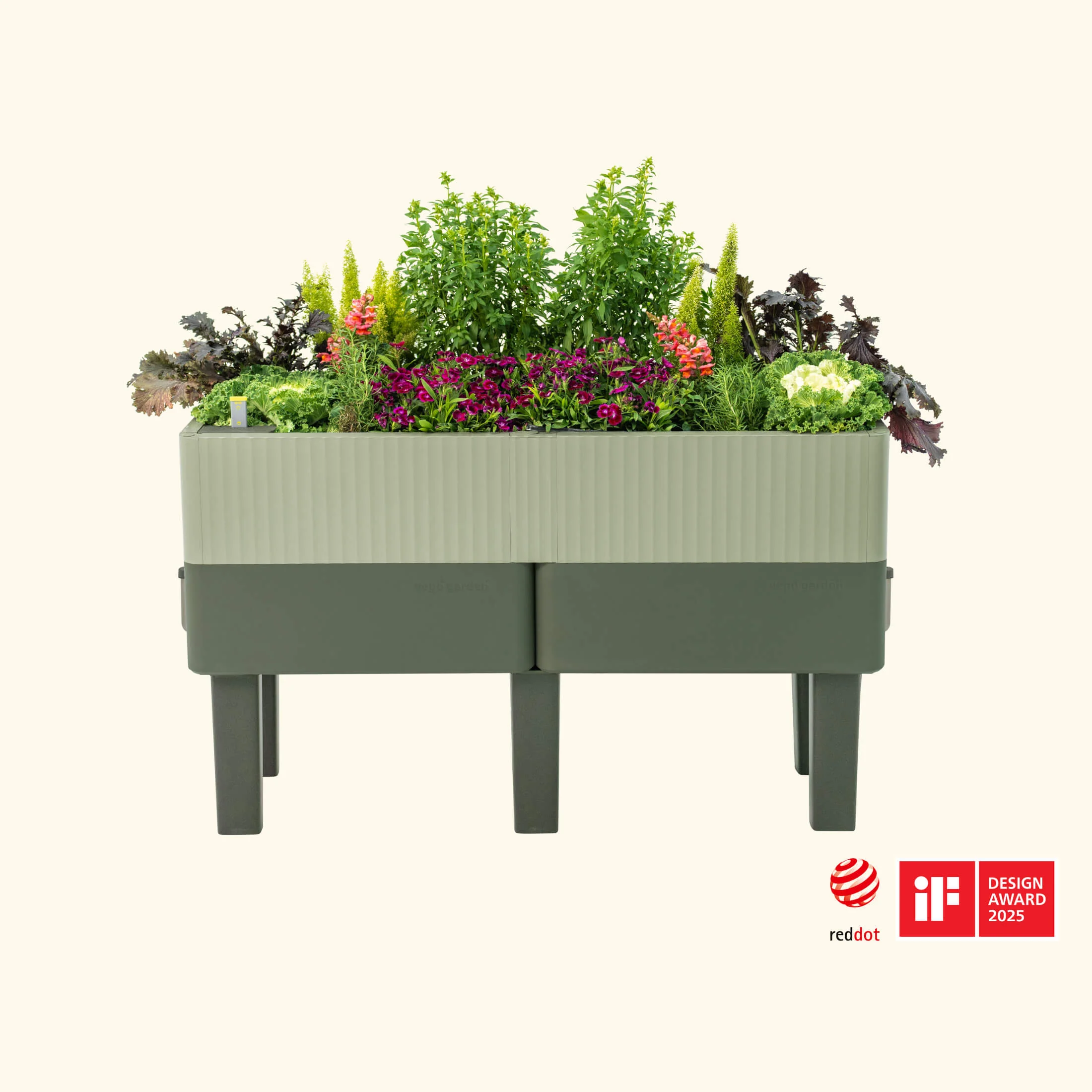 EZCube Self-Watering Planter 21" x 48" Elevated - Sage Green - Image 13