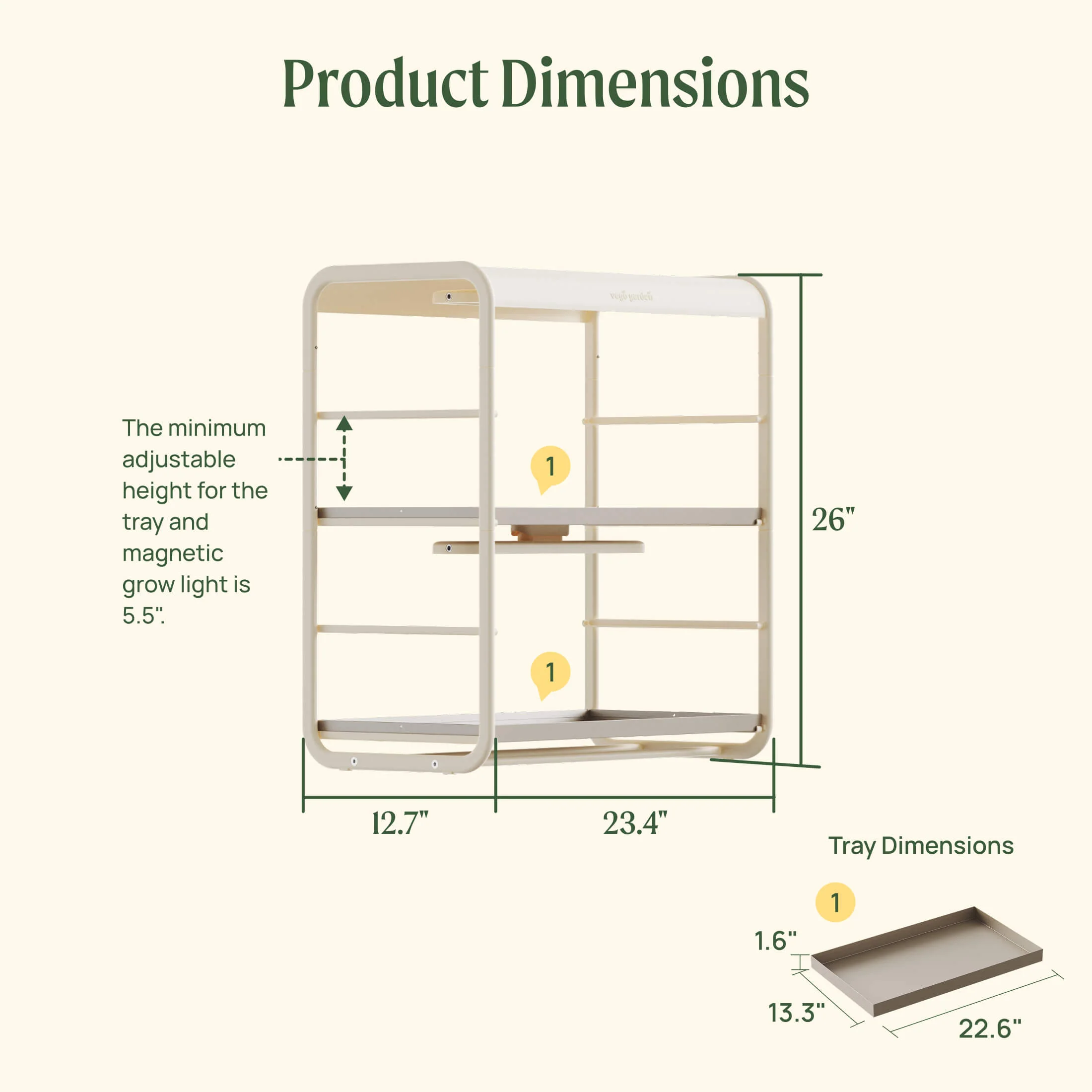 2 Tier Tabletop Grow Light Garden - Image 2
