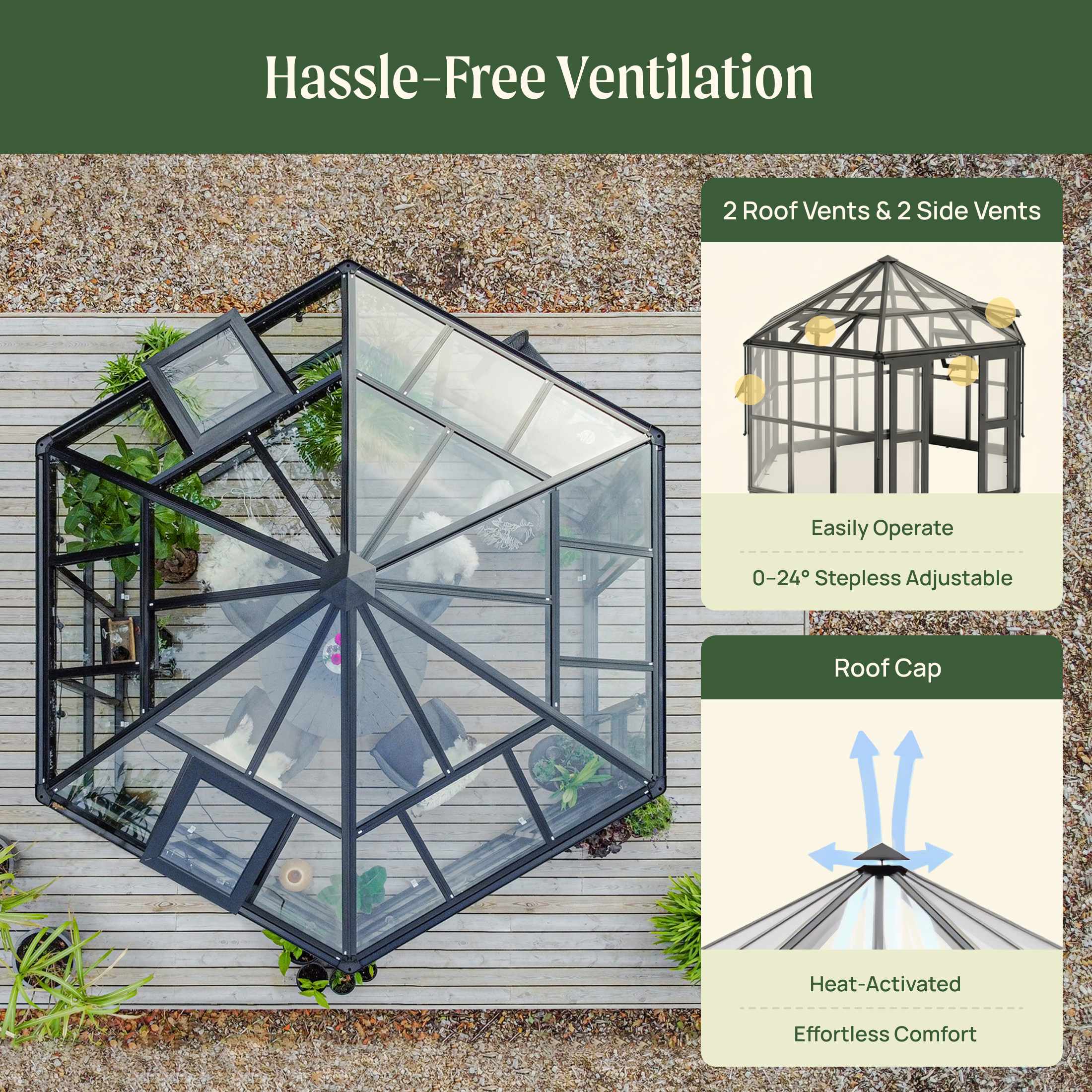 Vego Diamond Pavilion Greenhouse - Image 6