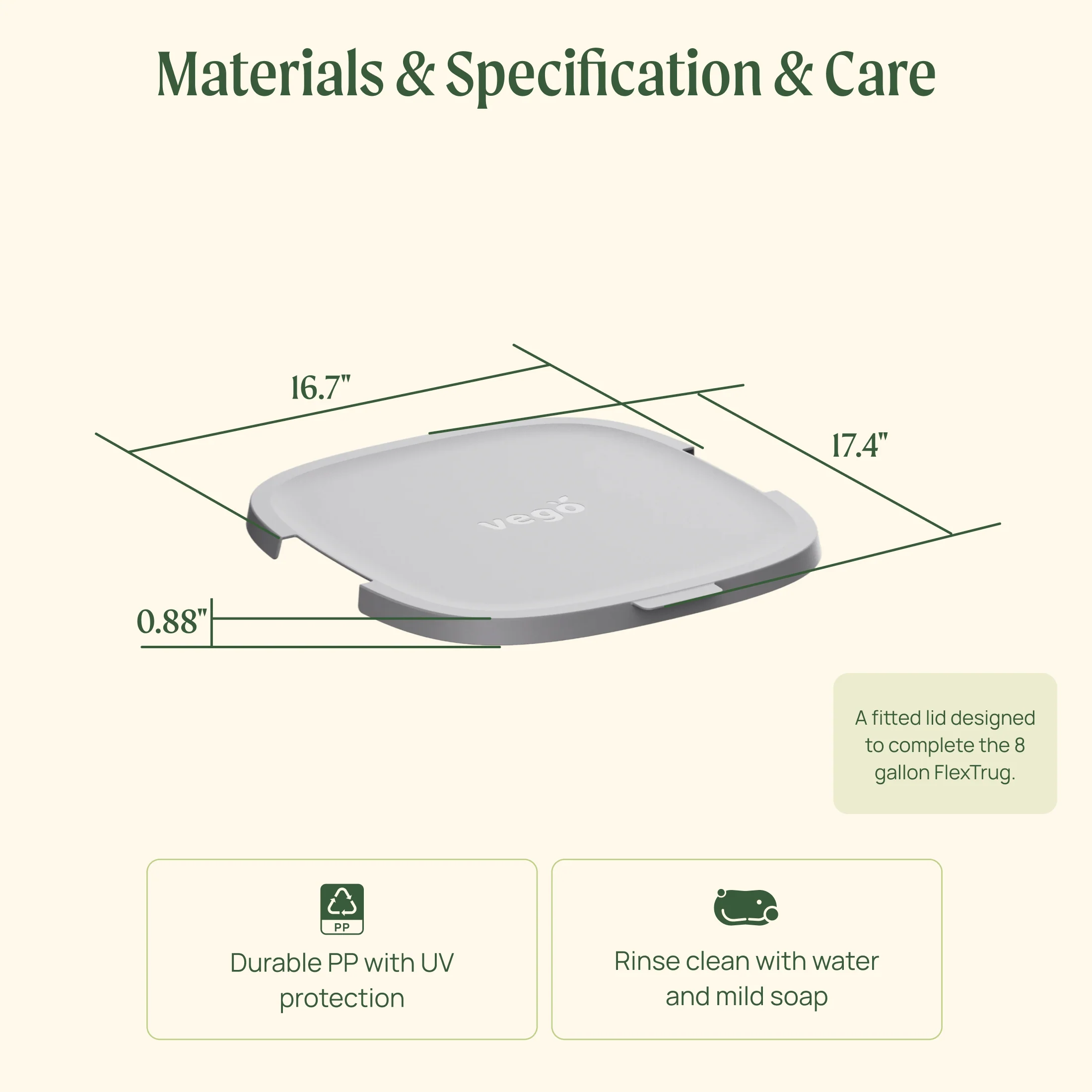 Vego FlexTrug™ Lid - 8 Gallon - Image 3