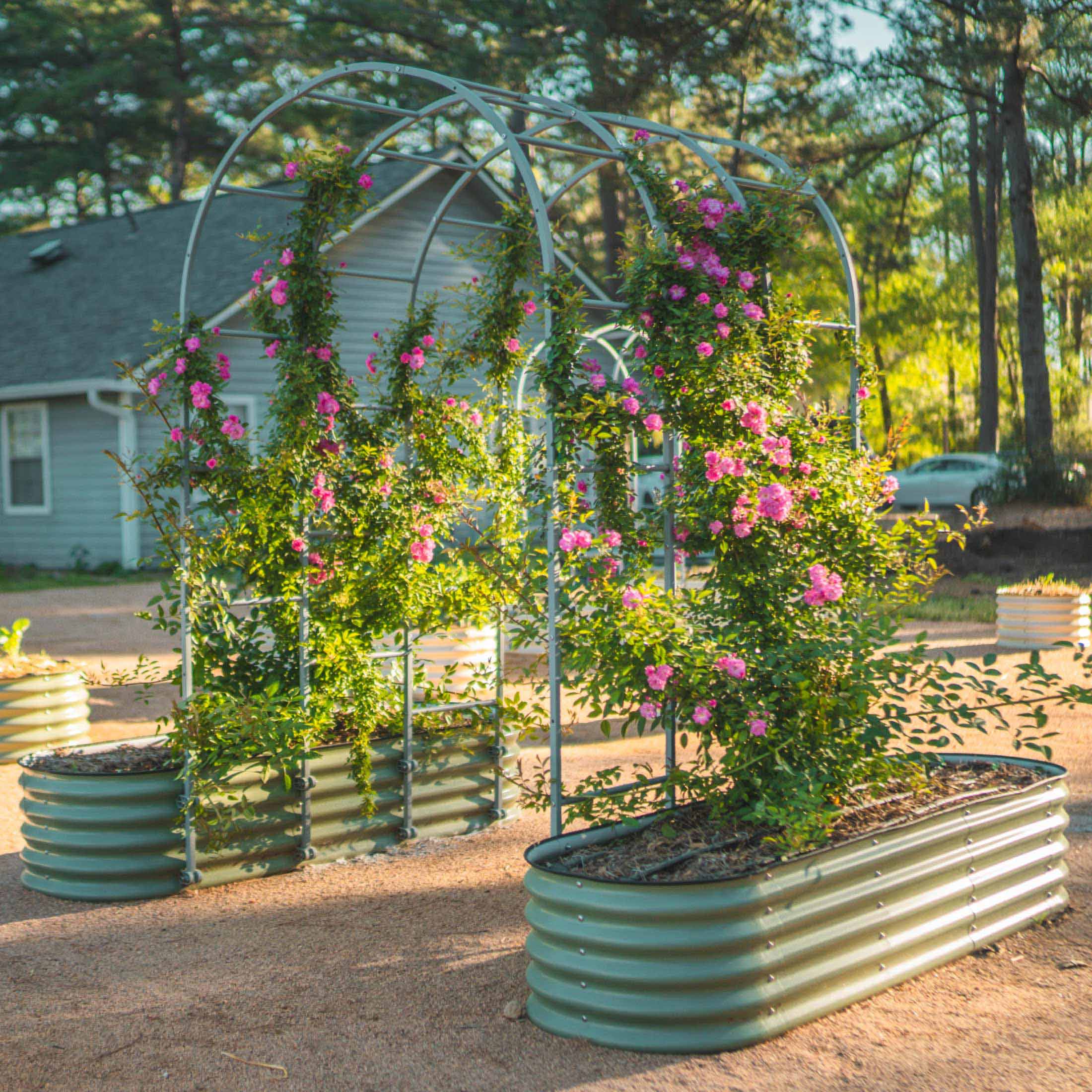 17" Tall 6 In 1 Medium Modular Metal Raised Garden Bed Kit - Image 17