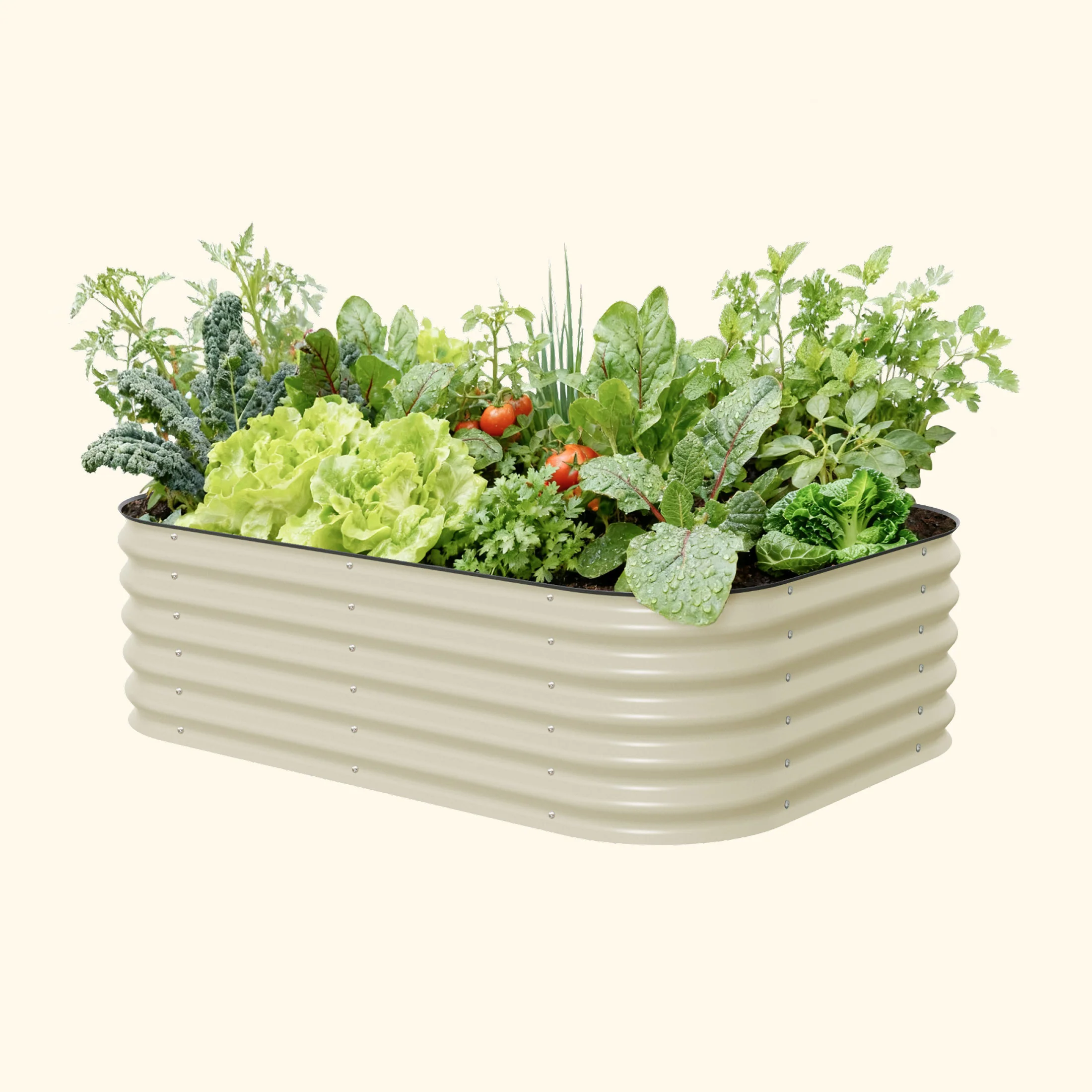 17" Tall 6 In 1 Medium Modular Metal Raised Garden Bed Kit - Image 3