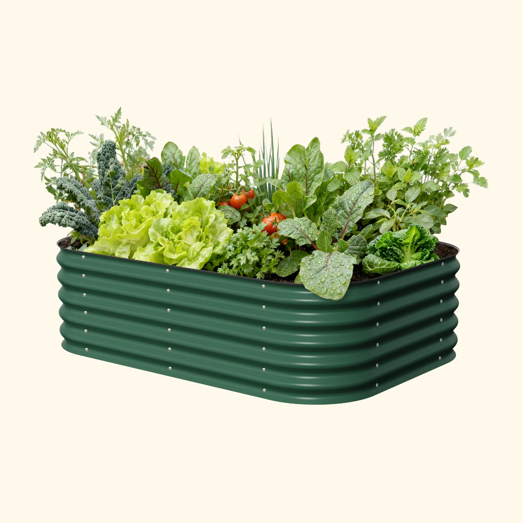 17" Tall 6 In 1 Medium Modular Metal Raised Garden Bed Kit - Image 4
