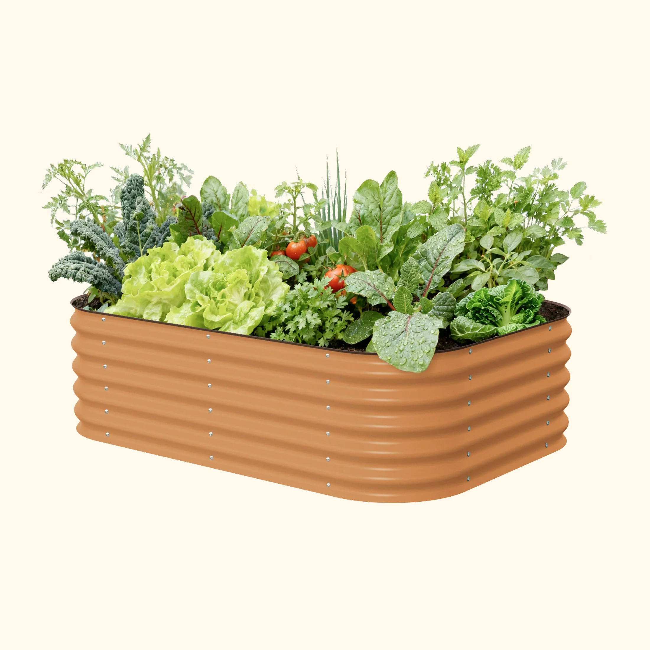 17" Tall 6 In 1 Medium Modular Metal Raised Garden Bed Kit - Image 5