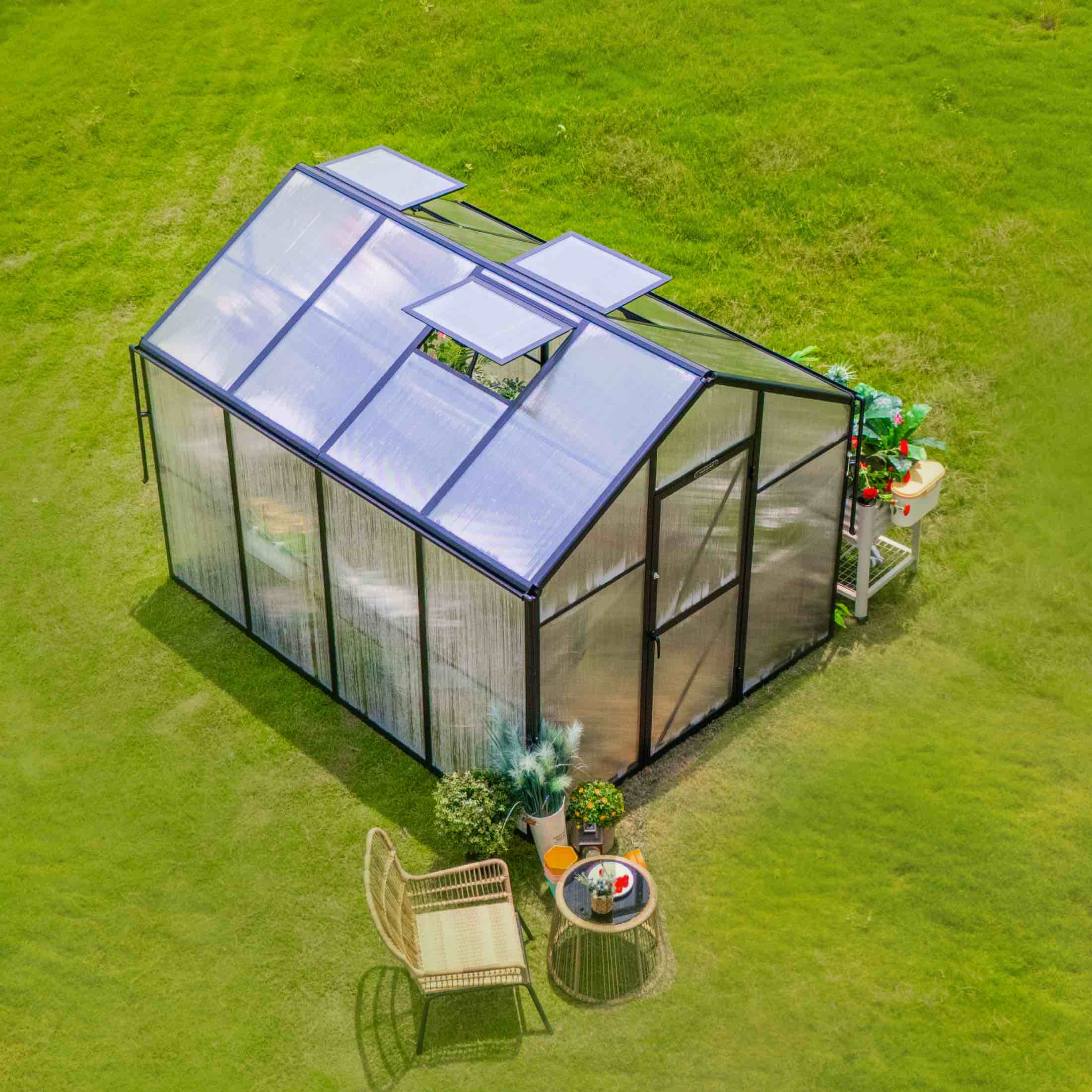 Vego Junior Victorian Greenhouse - 8.0ft Wide - Image 14