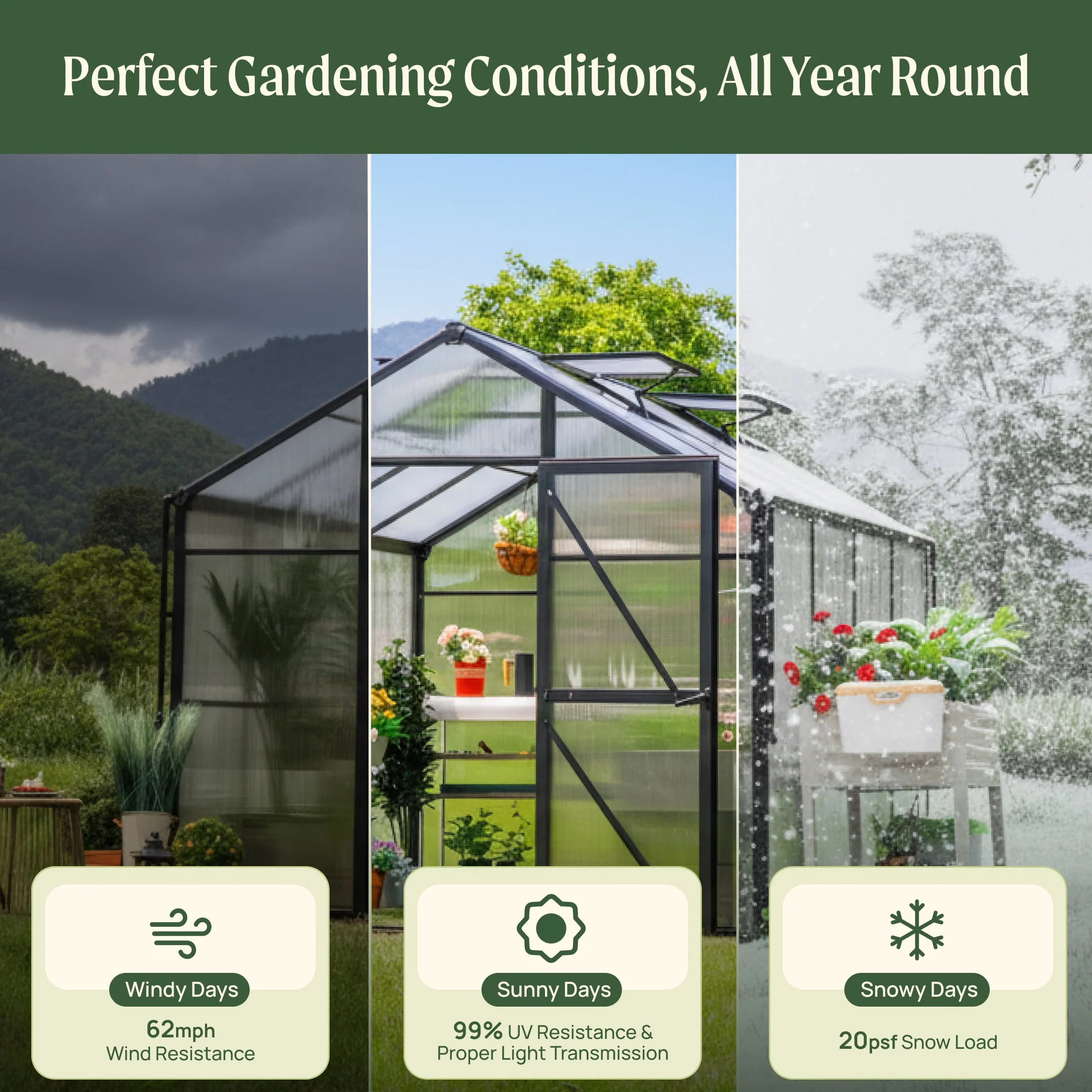 Vego Junior Victorian Greenhouse - 8.0ft Wide - Image 6
