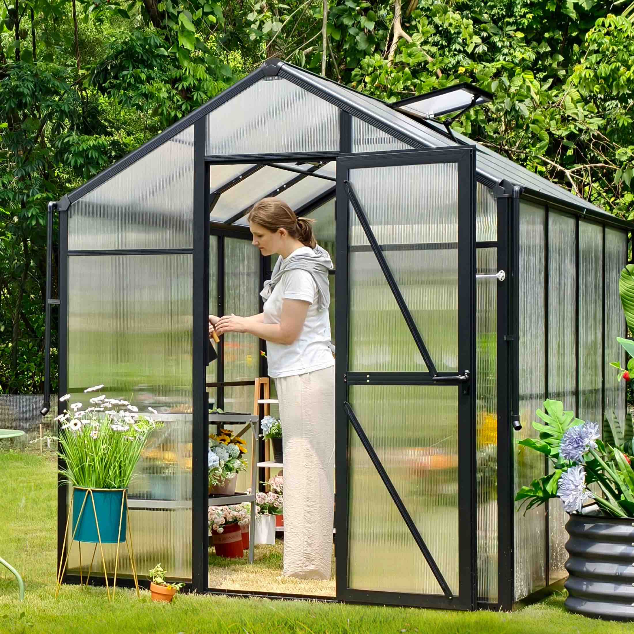 Vego Junior Victorian Greenhouse - 6.5ft Wide - Image 15