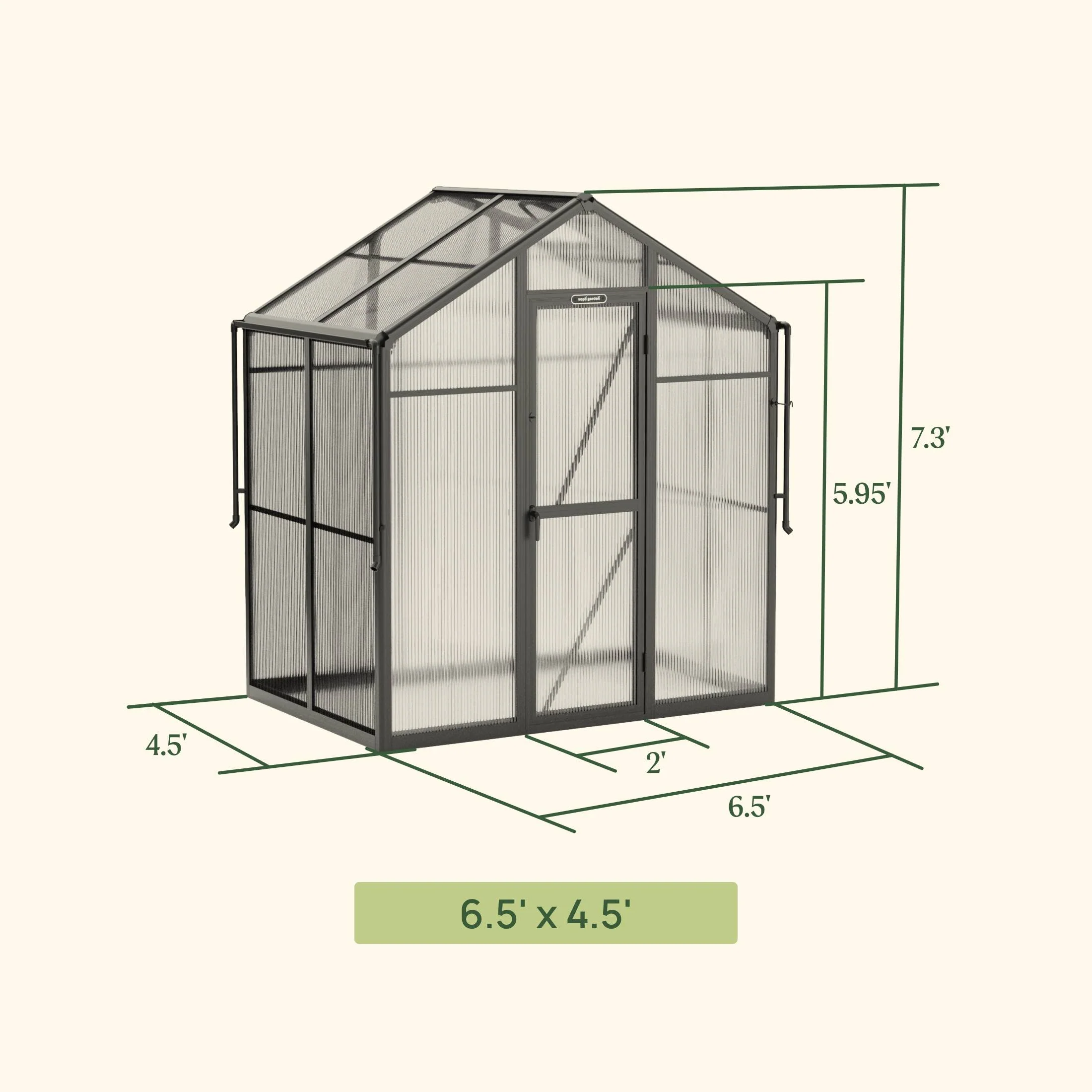 Vego Junior Victorian Greenhouse - 6.5ft Wide - Image 4