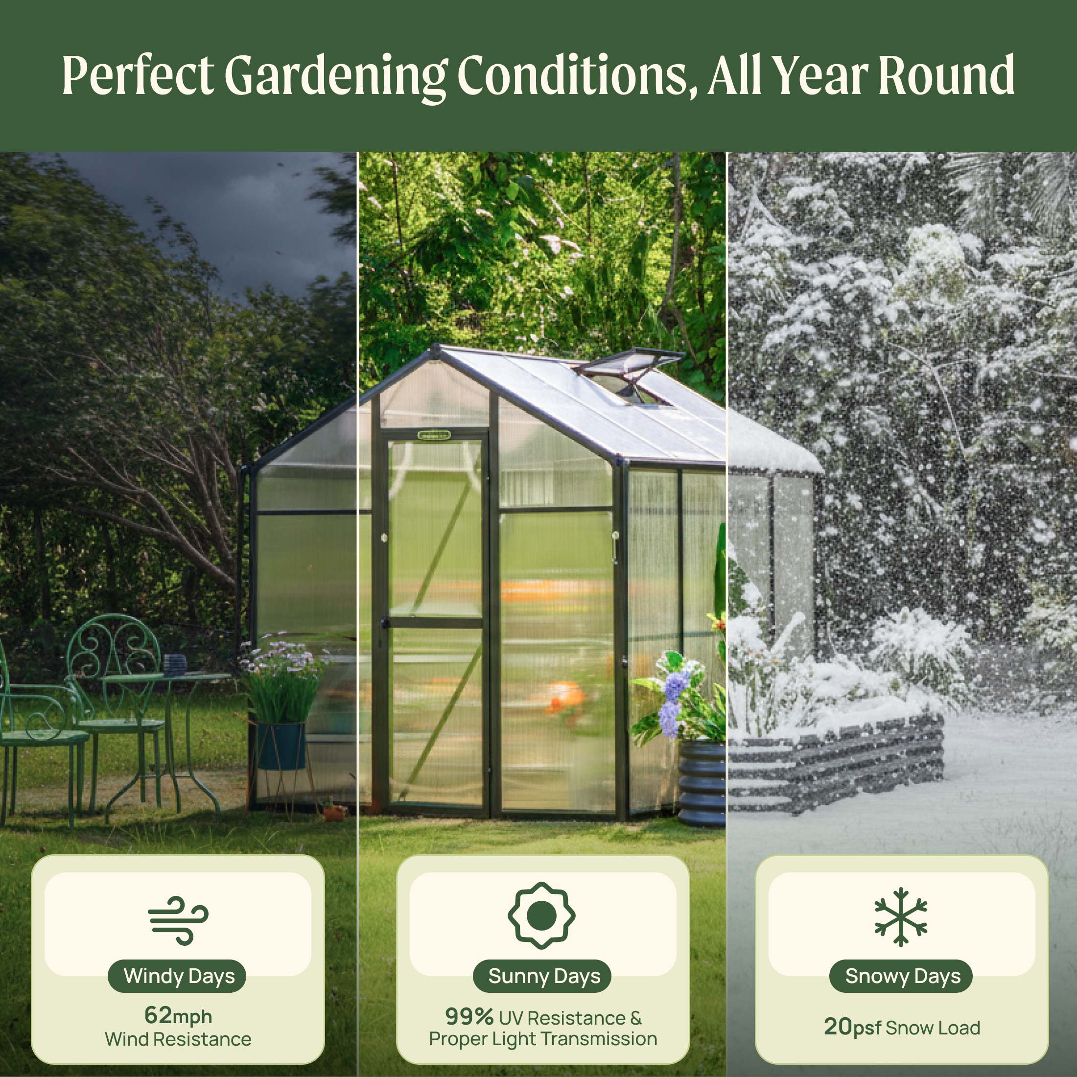 Vego Junior Victorian Greenhouse - 6.5ft Wide - Image 6