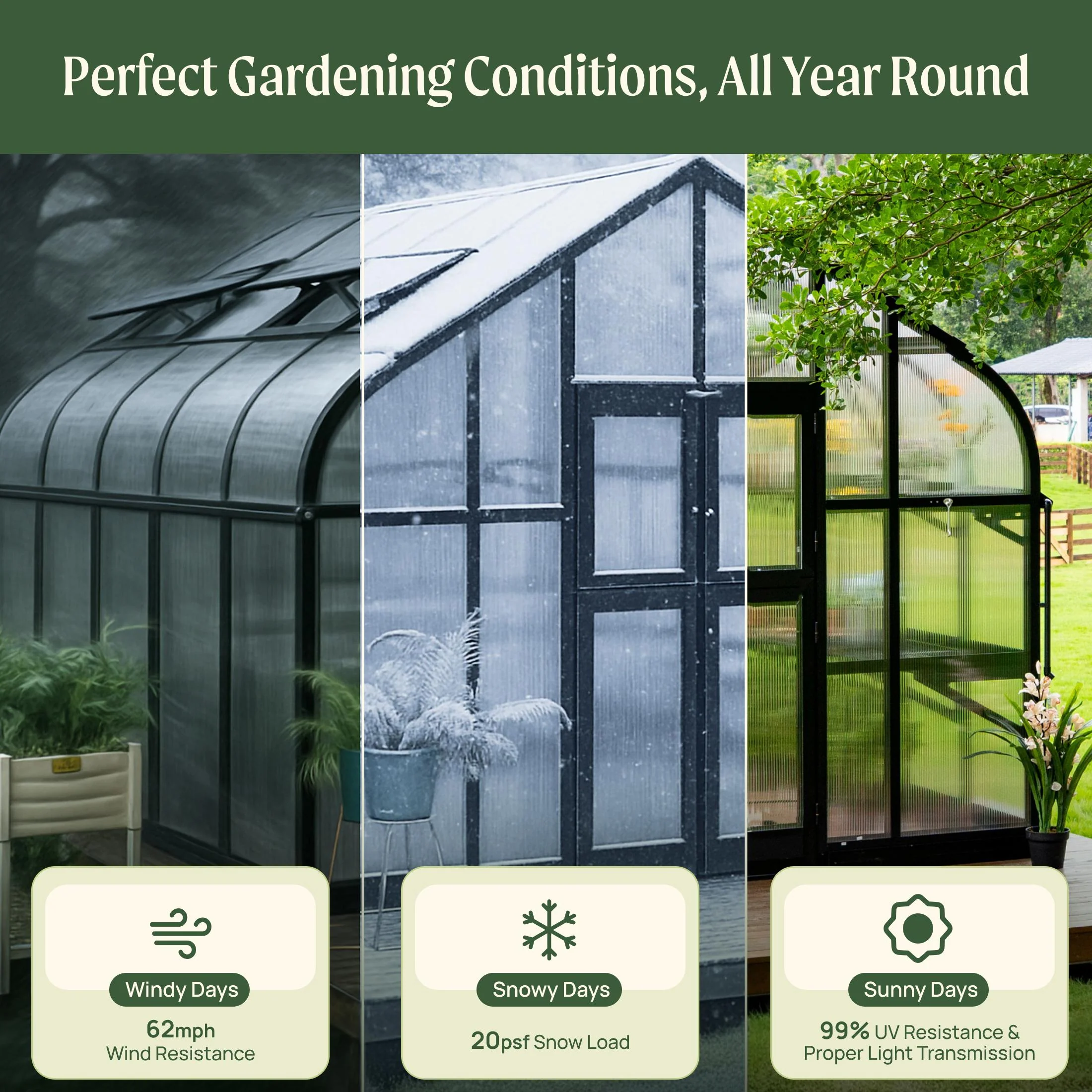 Vego Pacific Greenhouse - 10.5ft Wide - Image 7
