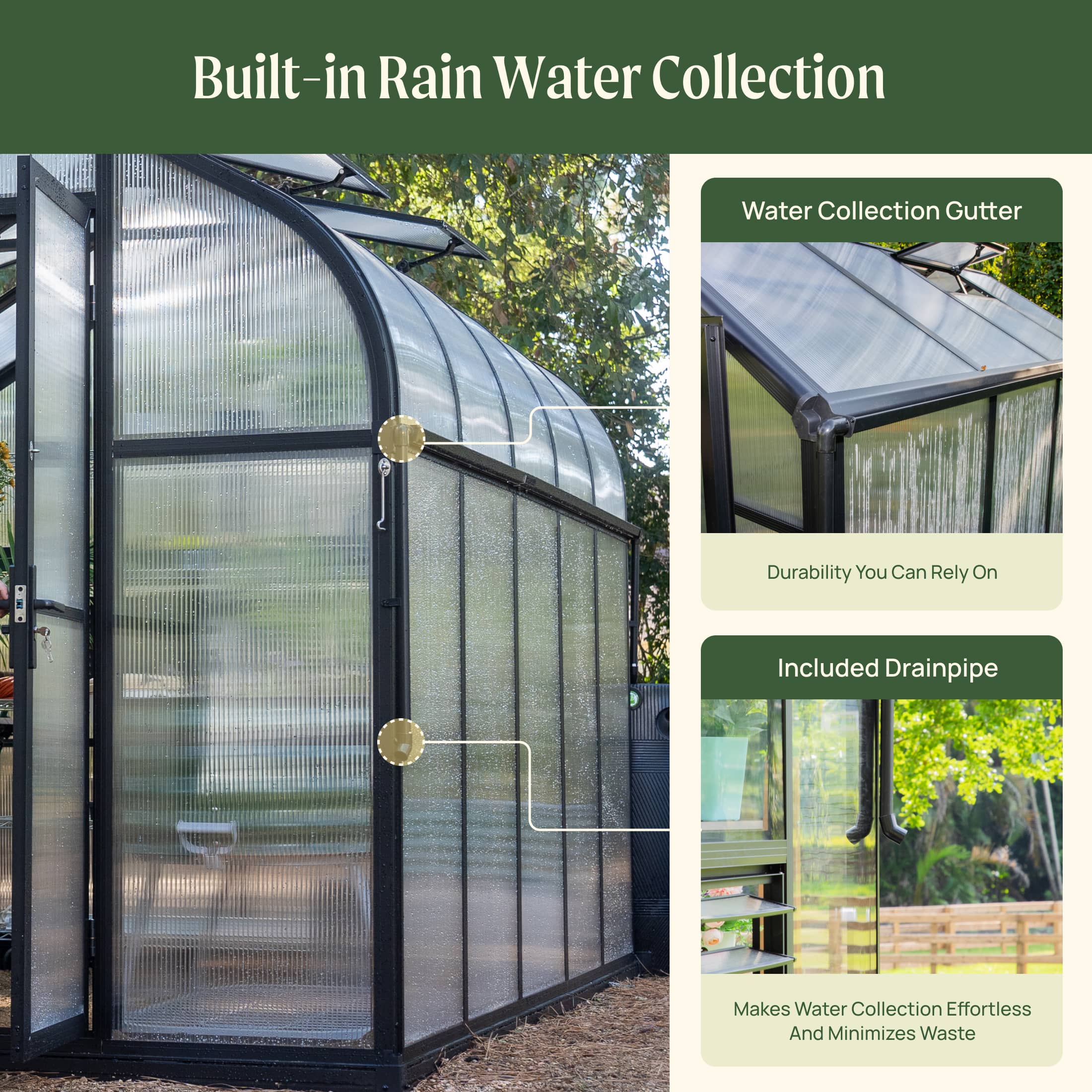 Vego Pacific Greenhouse - 8.5ft Wide - Image 13