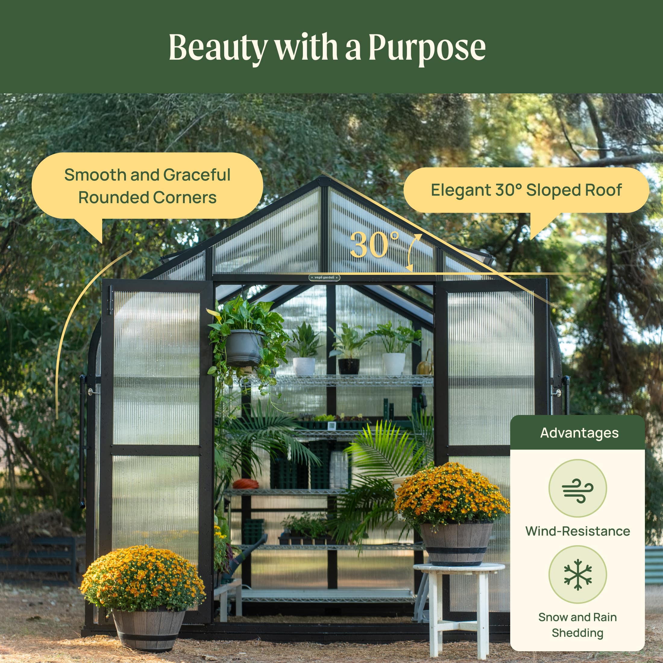 Vego Pacific Greenhouse - 8.5ft Wide - Image 14