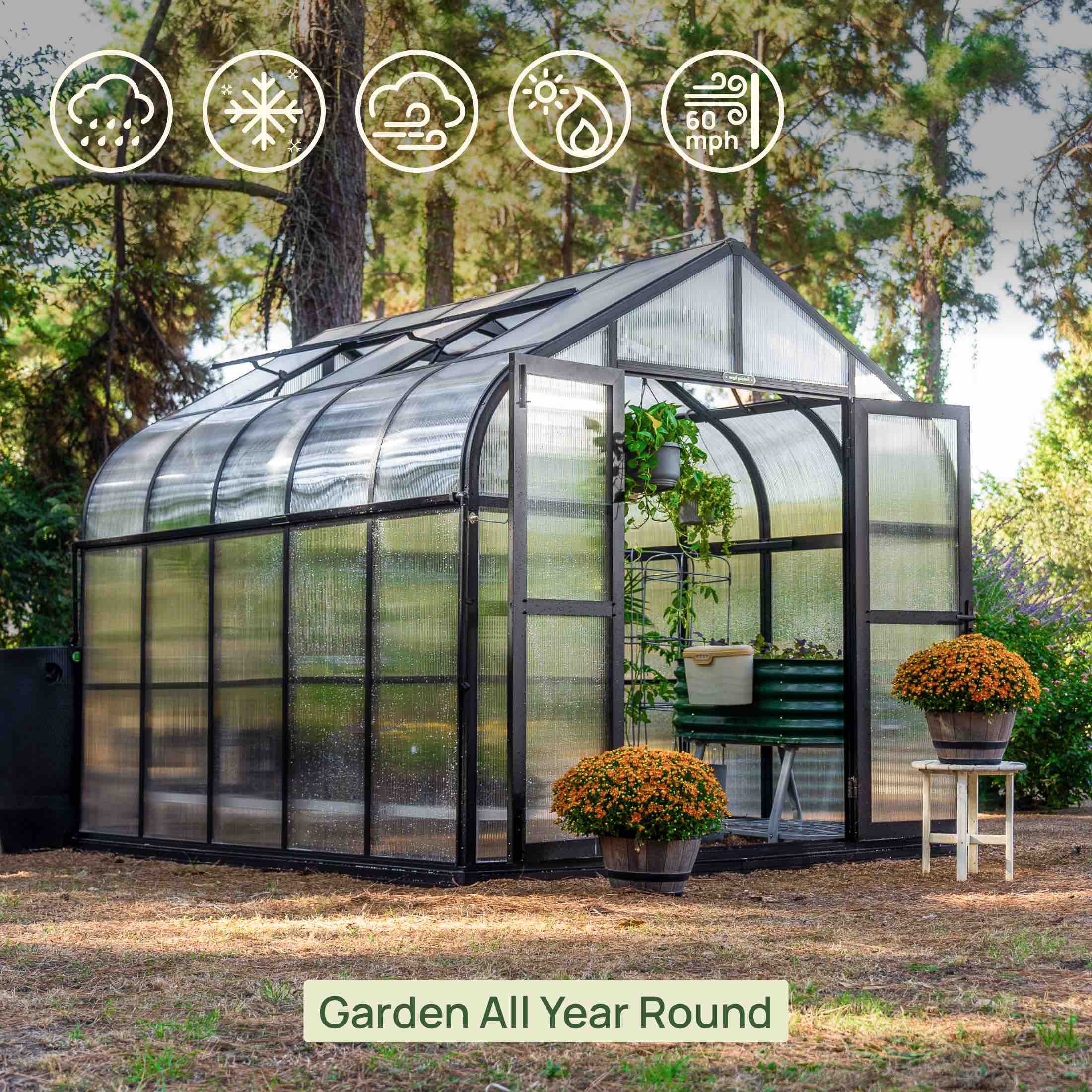 Vego Pacific Greenhouse - 8.5ft Wide - Image 18