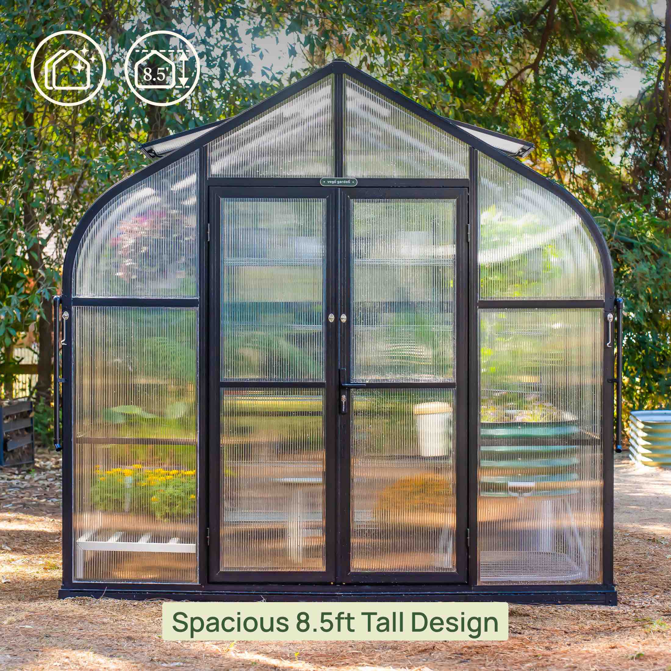 Vego Pacific Greenhouse - 8.5ft Wide - Image 19