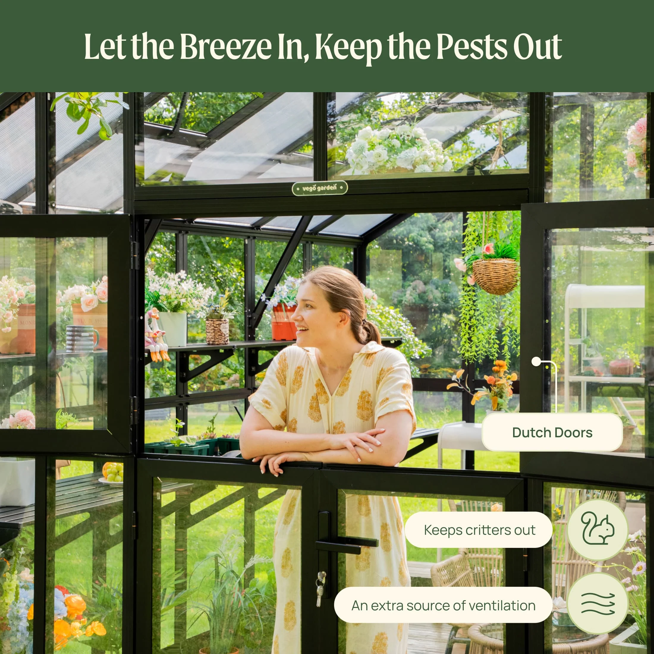 Vego Victorian Greenhouse - 10.5ft Wide - Image 13