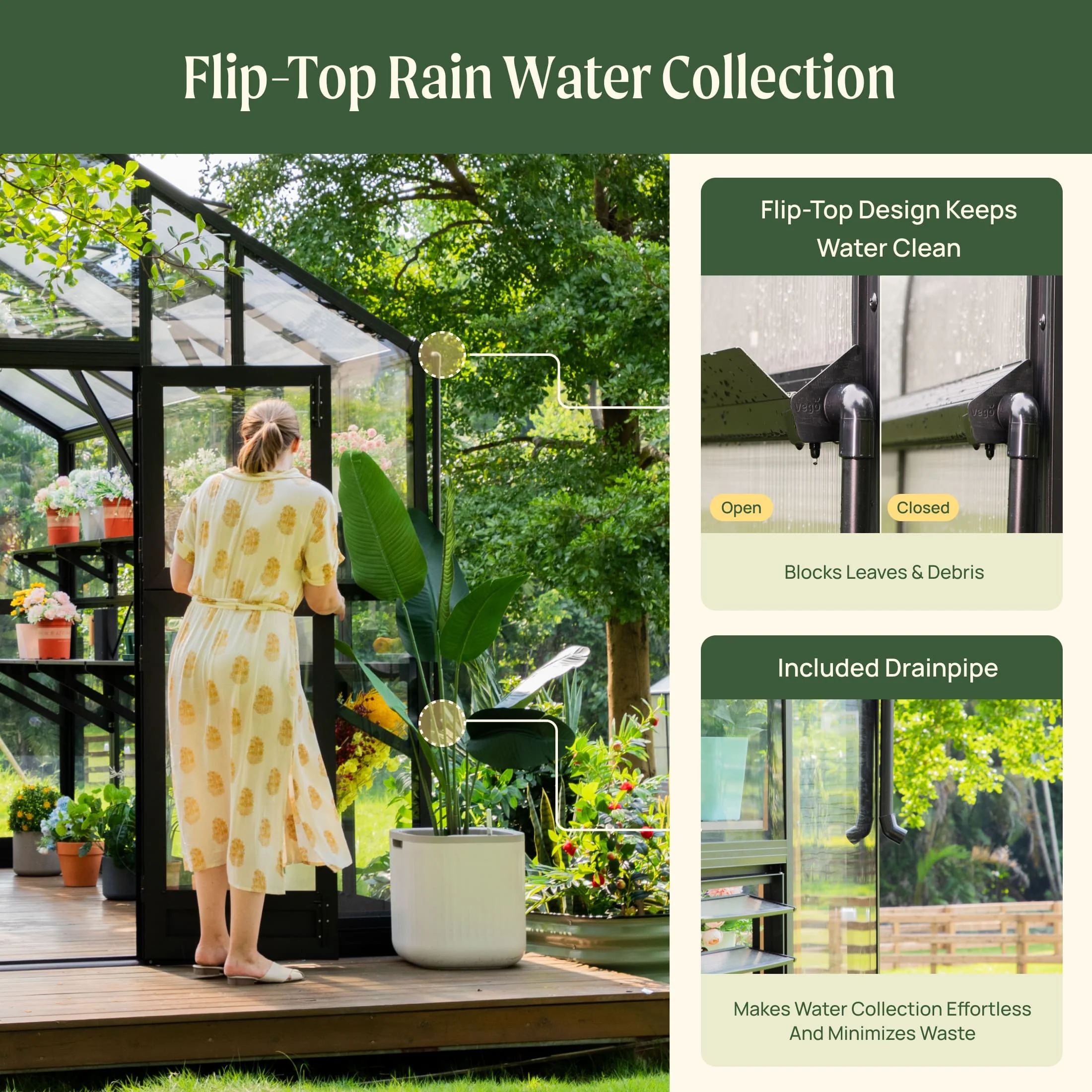 Vego Victorian Greenhouse - 10.5ft Wide - Image 17