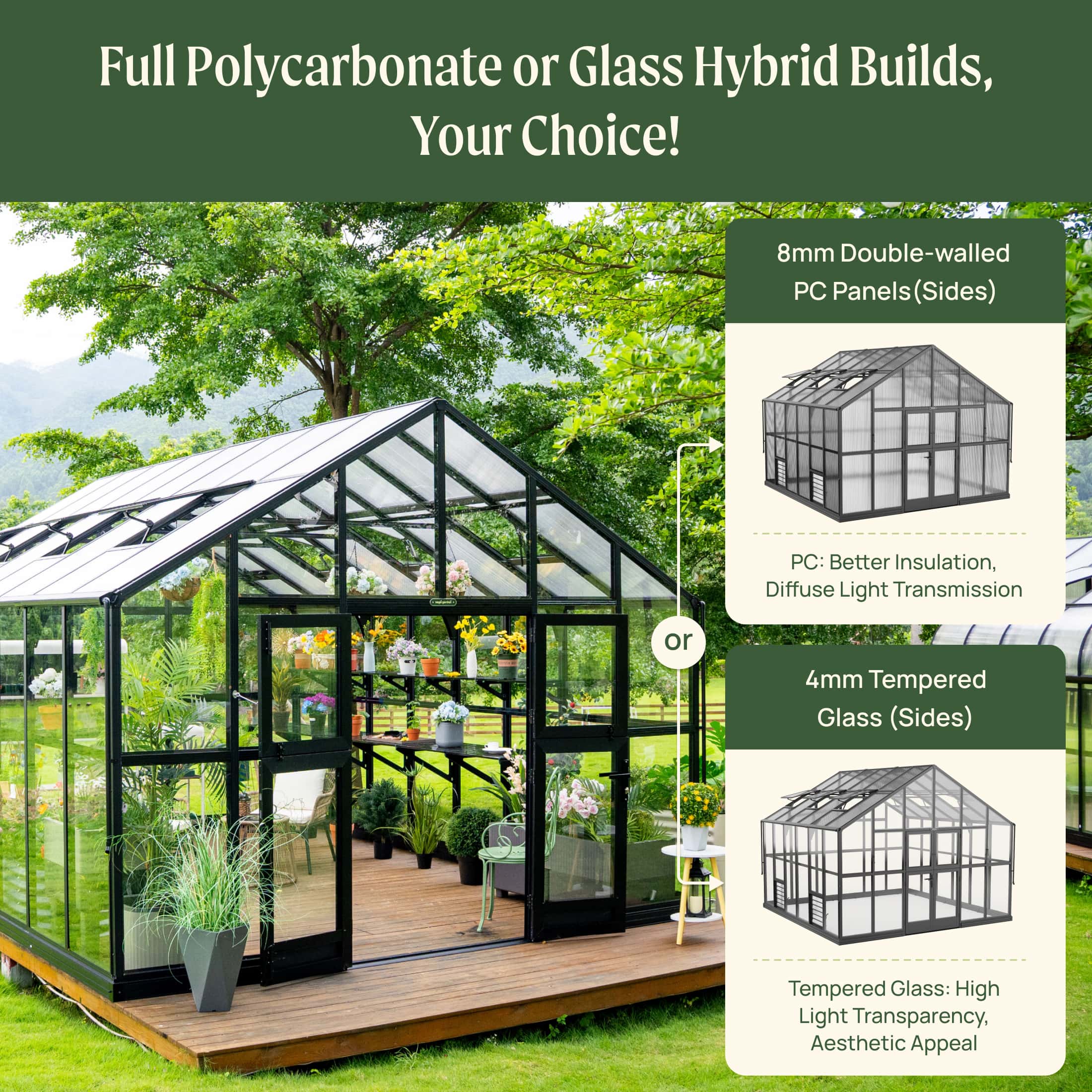 Vego Grand Victorian Greenhouse - 12.5ft Wide - Image 10