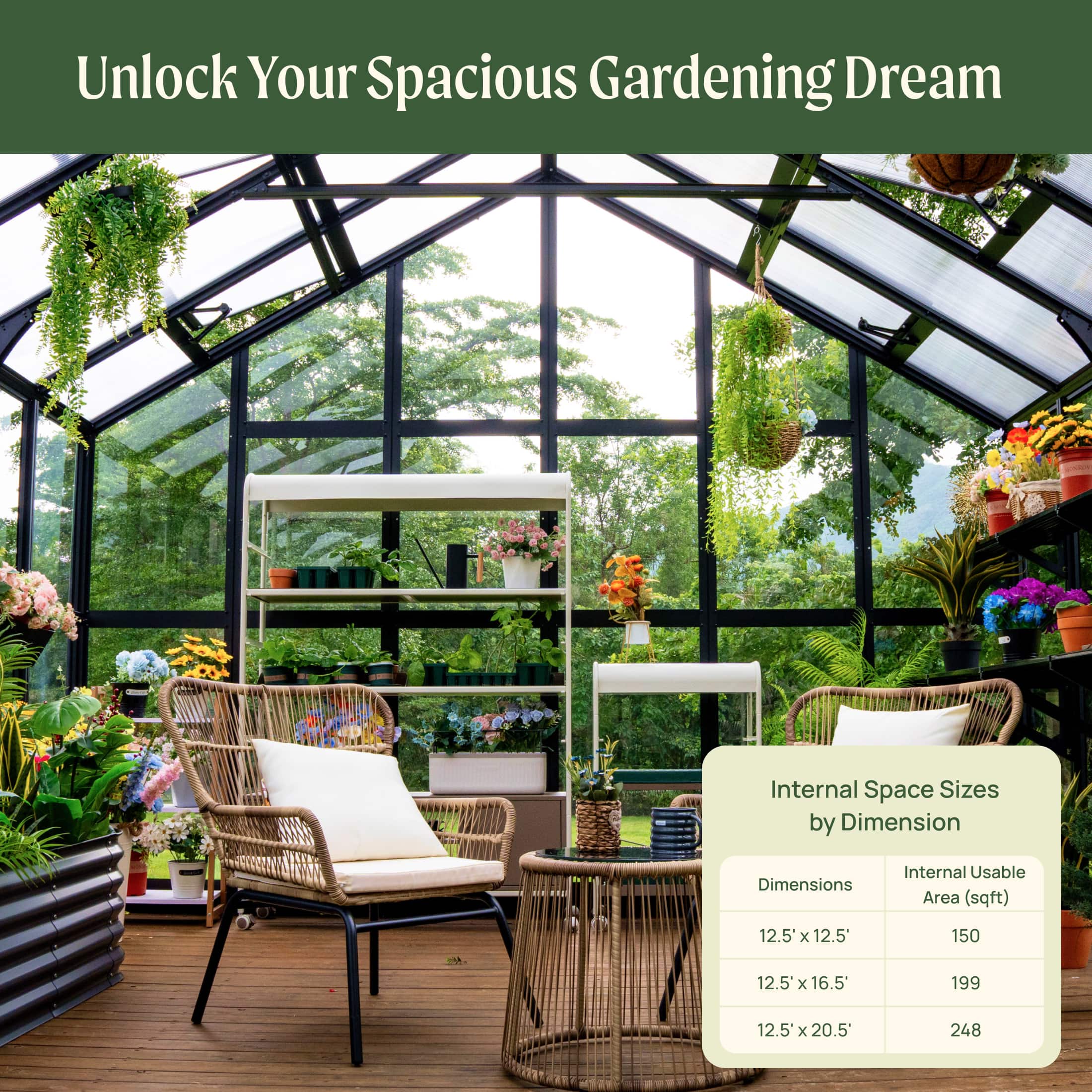 Vego Grand Victorian Greenhouse - 12.5ft Wide - Image 12
