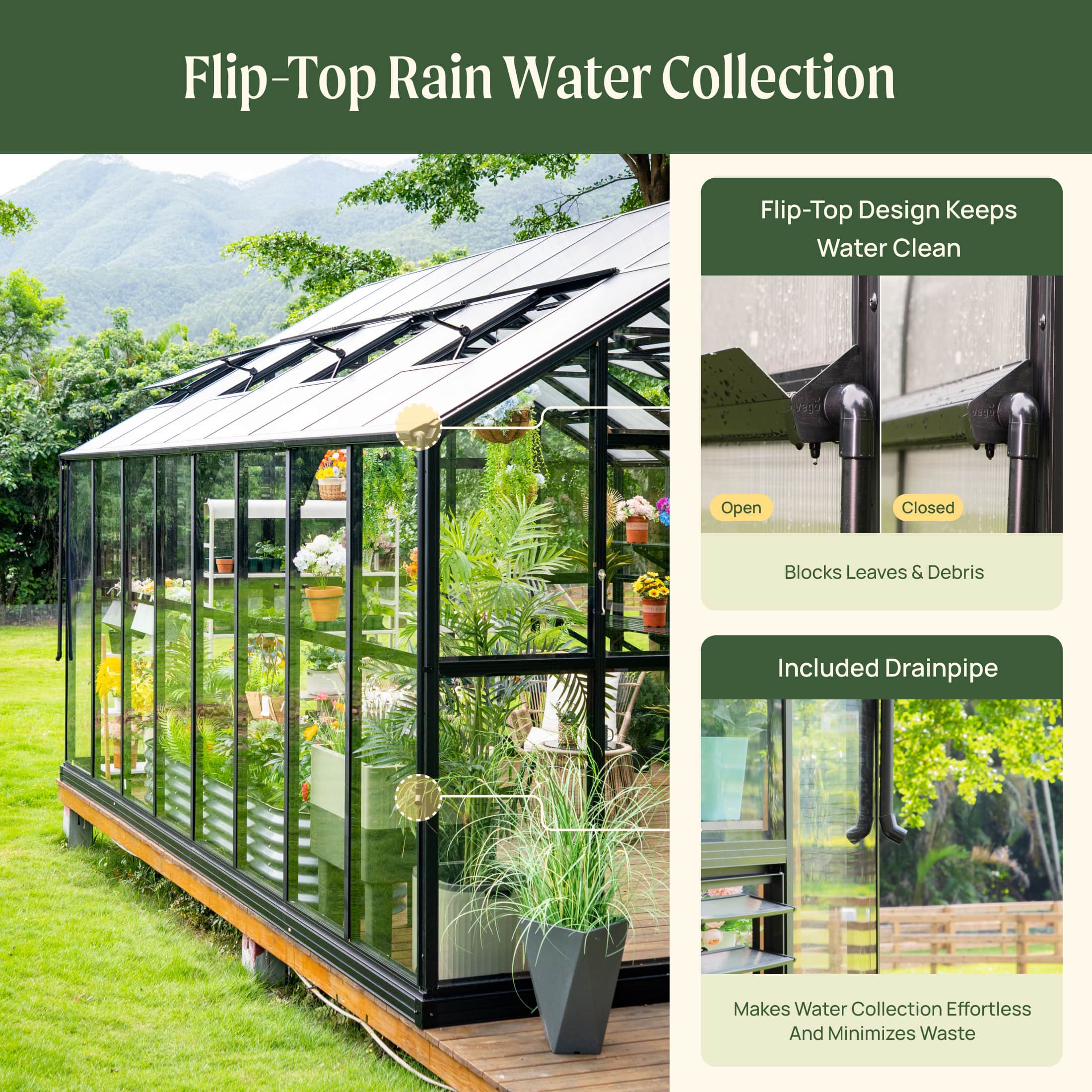 Vego Grand Victorian Greenhouse - 12.5ft Wide - Image 17