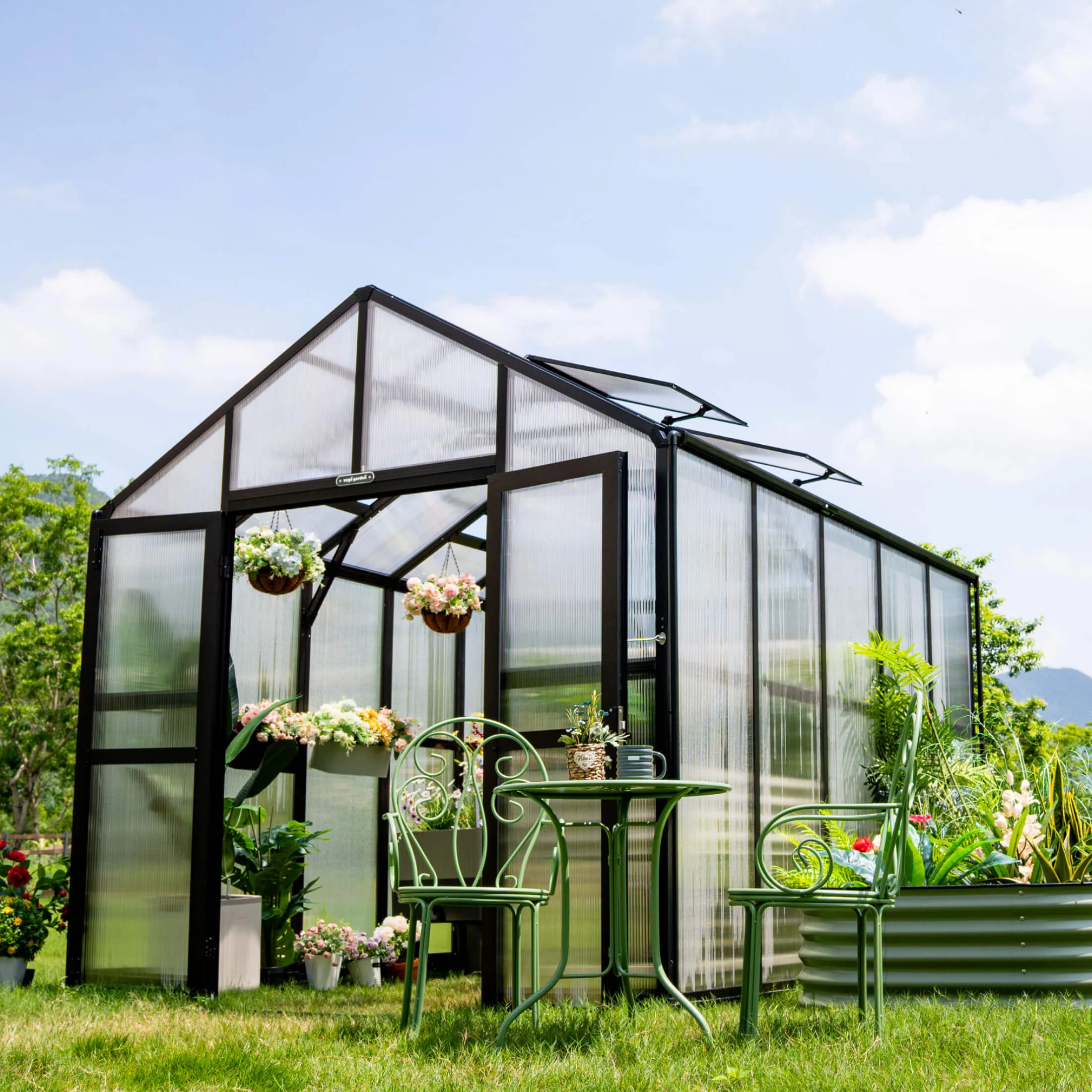 Vego Victorian Greenhouse - 8.5ft Wide - Image 22