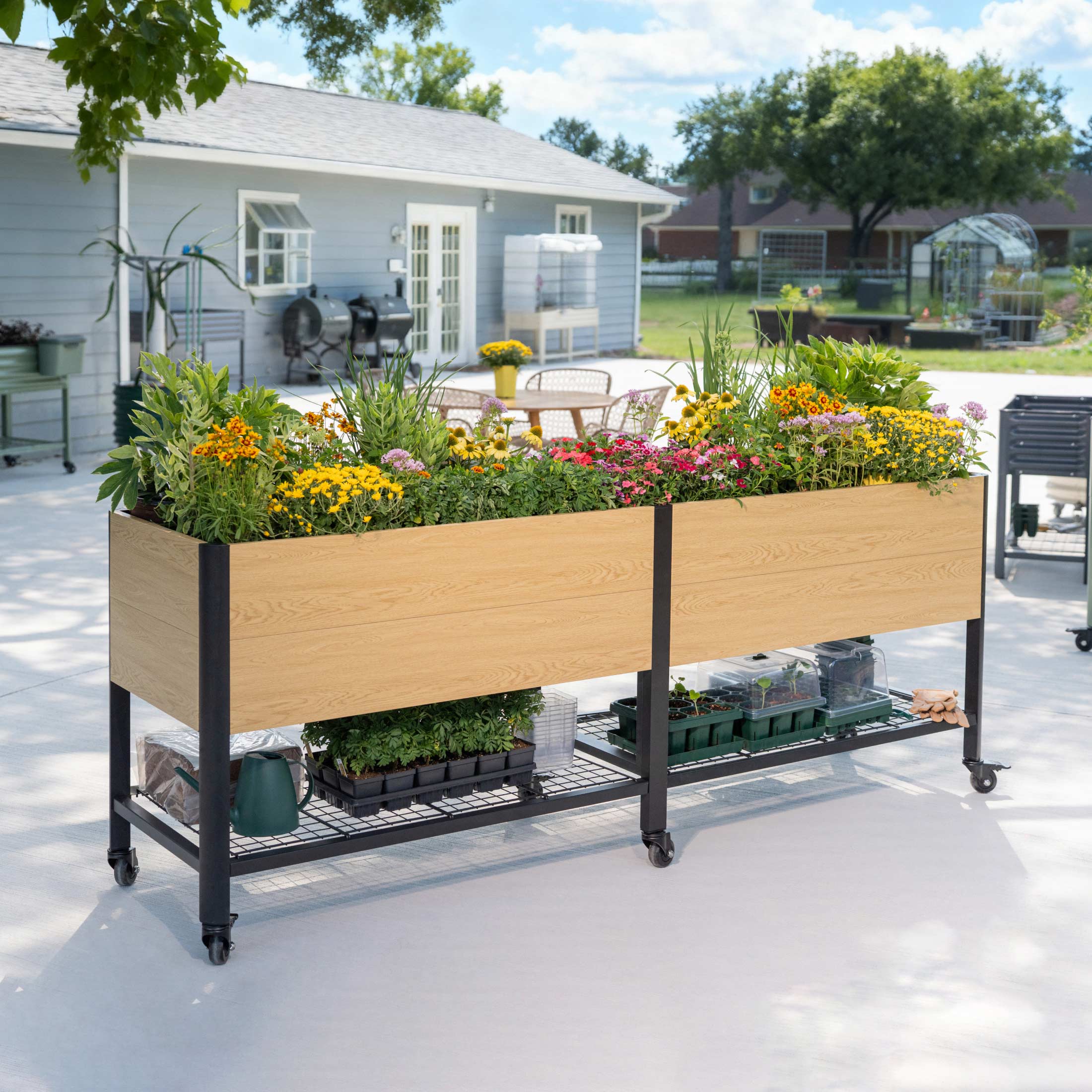 Woodgrain Elevated Garden Bed  2.0' x 8.0' - Image 10