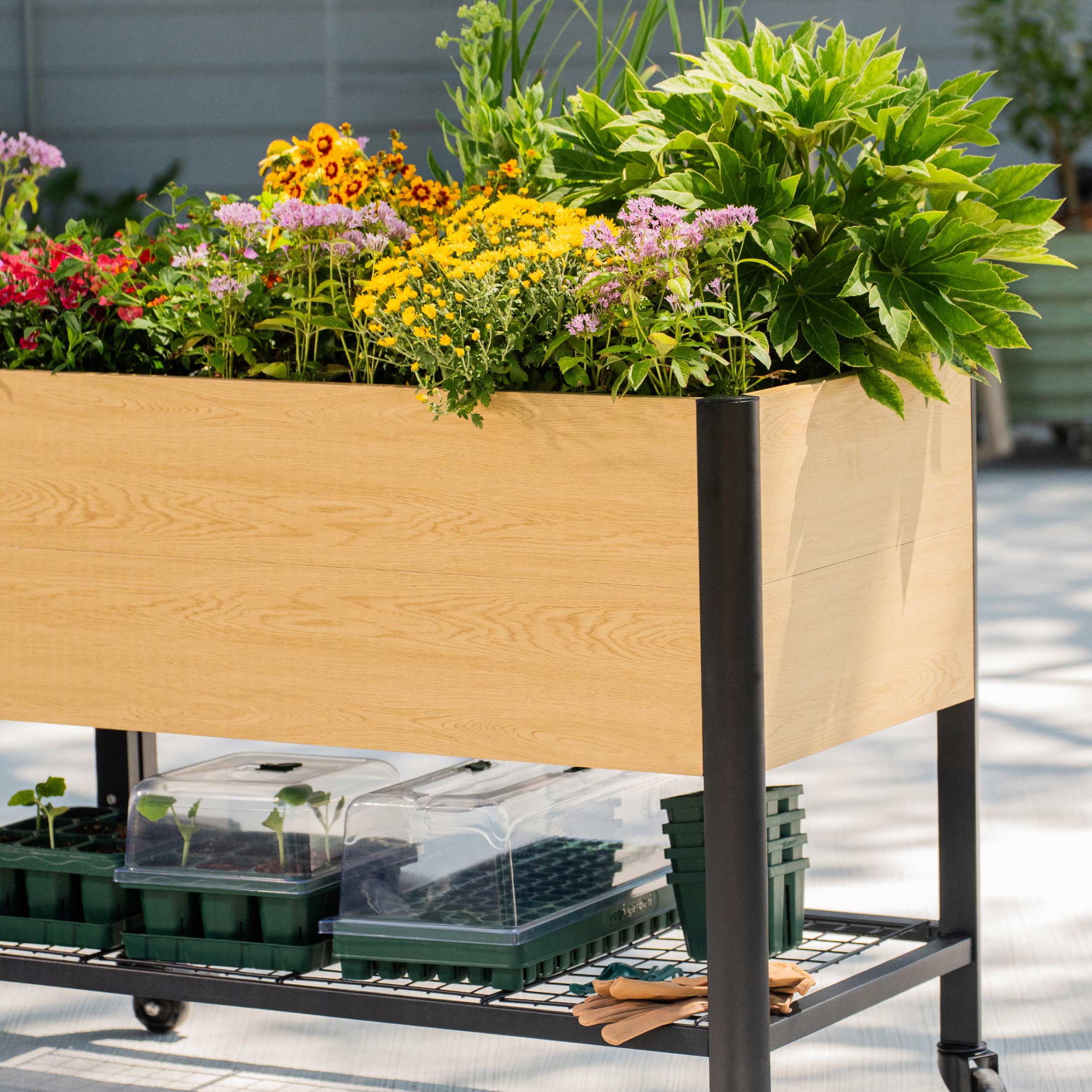 Woodgrain Elevated Garden Bed  2.0' x 8.0' - Image 11