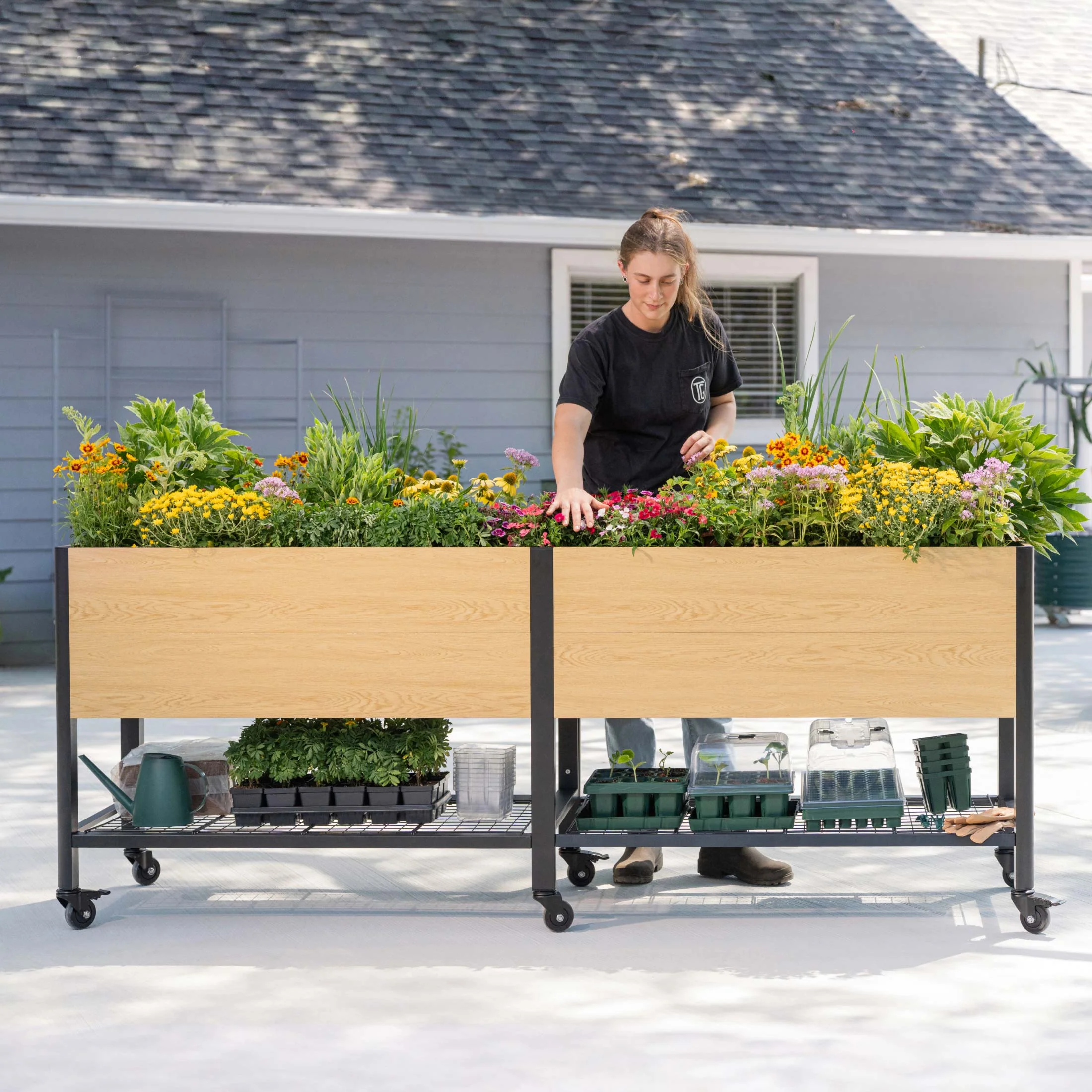 Woodgrain Elevated Garden Bed  2.0' x 8.0' - Image 14