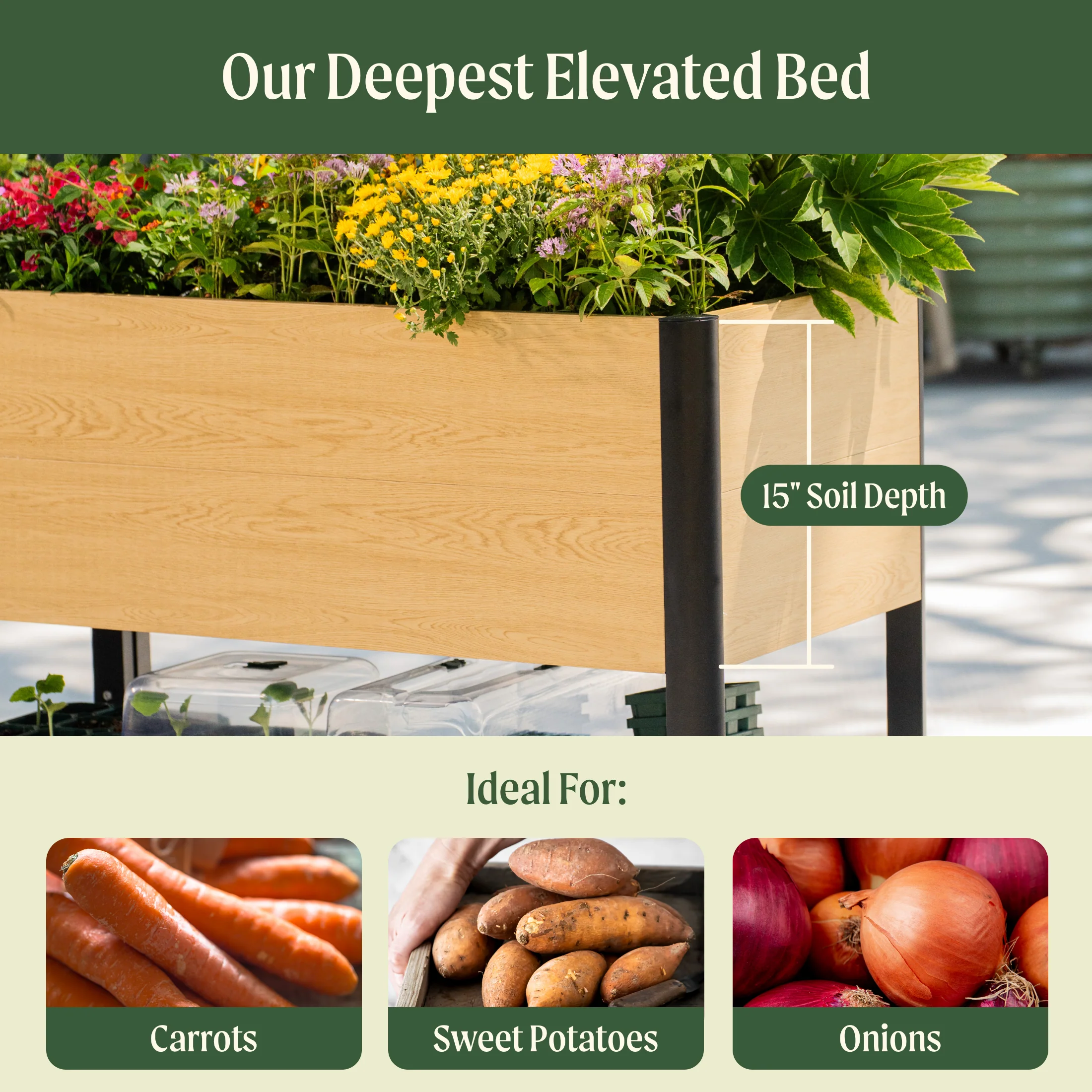 Woodgrain Elevated Garden Bed  2.0' x 8.0' - Image 6