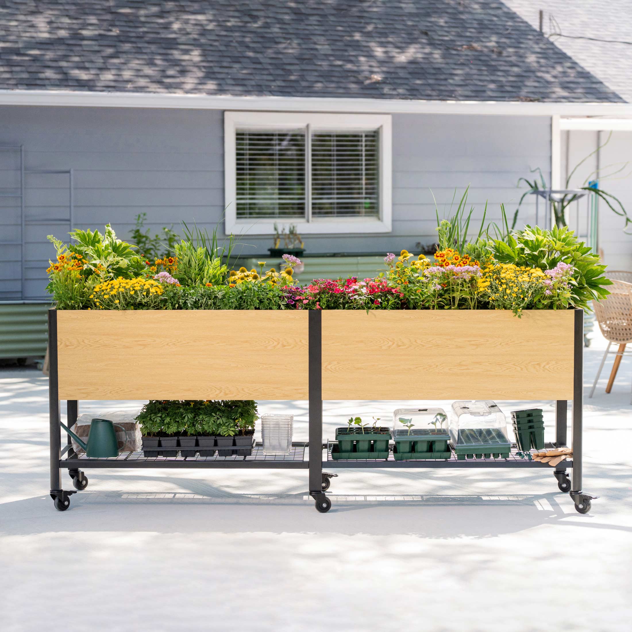 Woodgrain Elevated Garden Bed  2.0' x 8.0' - Image 9